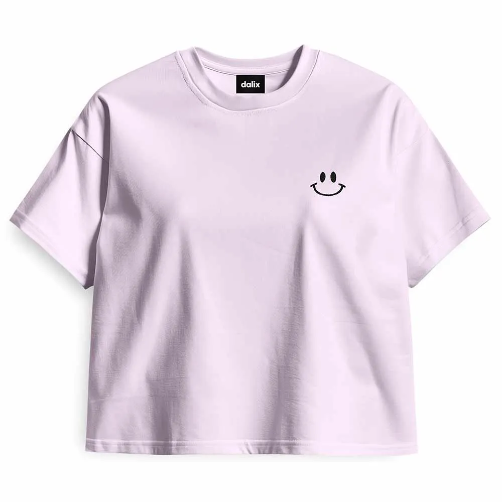 Dalix Smile Face Boxy Tee
