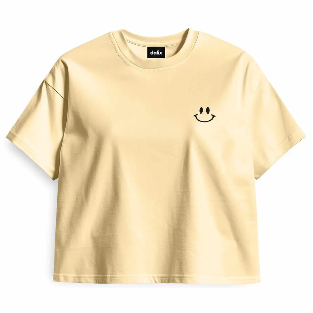 Dalix Smile Face Boxy Tee