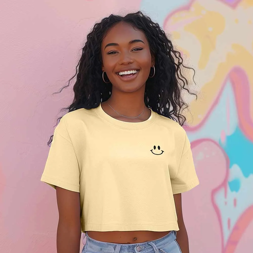 Dalix Smile Face Boxy Tee