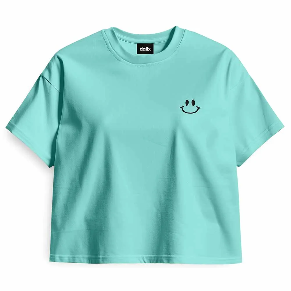 Dalix Smile Face Boxy Tee