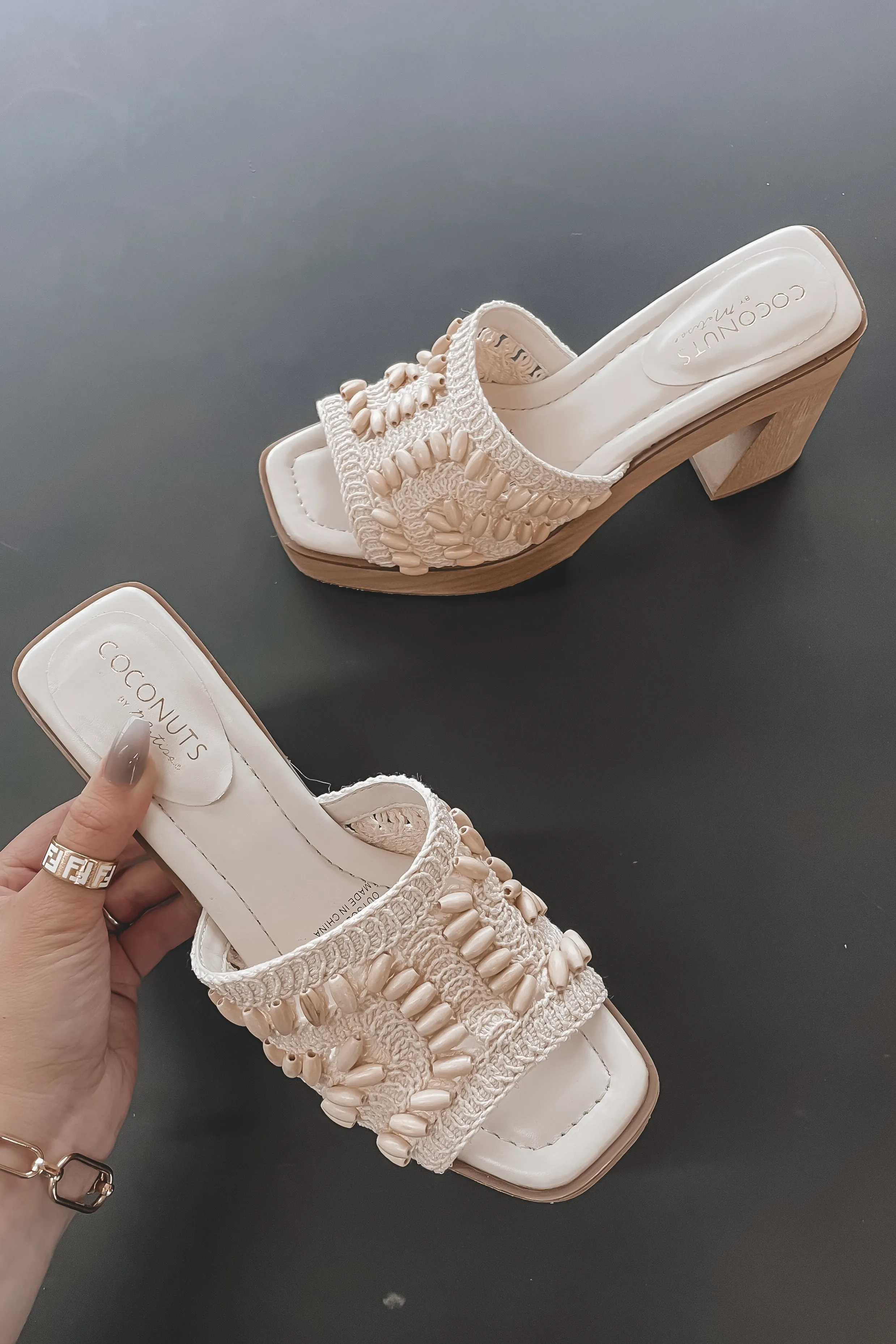 DEAL The Beach Made Me Do It Natural Platform Heel