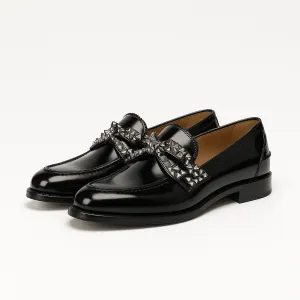 Domoir | Classic Leather Bow Loafers