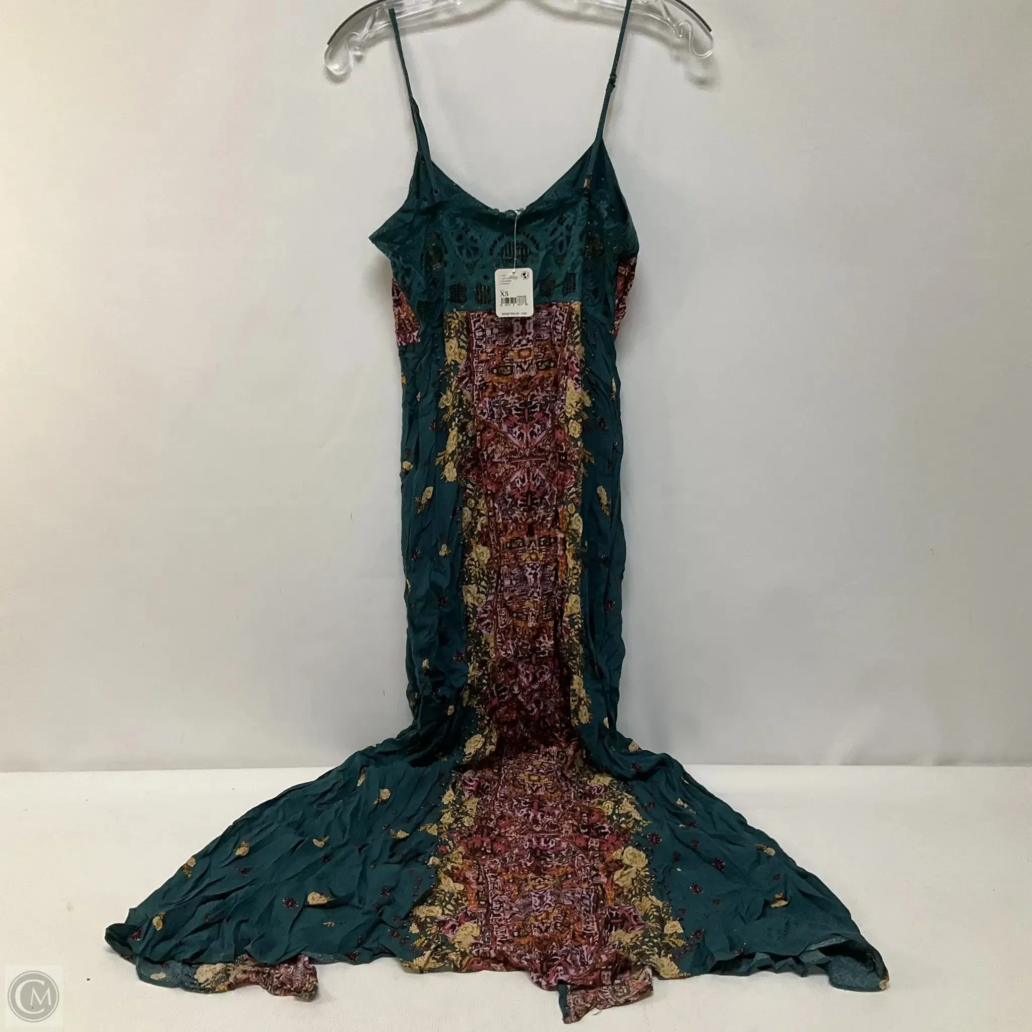 Dress Casual Maxi By Free People In Teal, Size: Xs