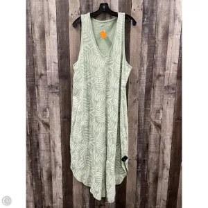 Dress Casual Maxi By Natural Reflections In Green & White, Size: Xl