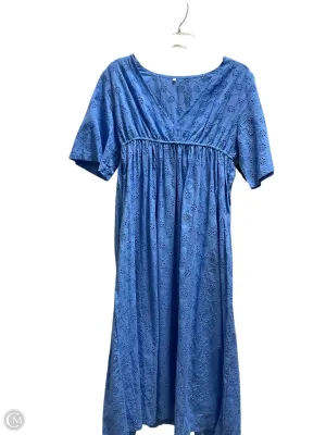Dress Casual Midi By Clothes Mentor In Blue, Size: Xl