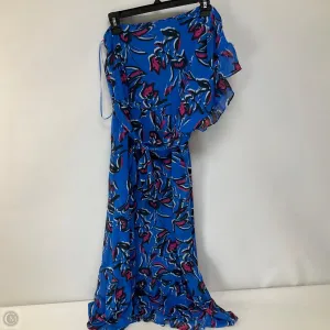 Dress Casual Midi By Collective Concepts In Blue & White, Size: L