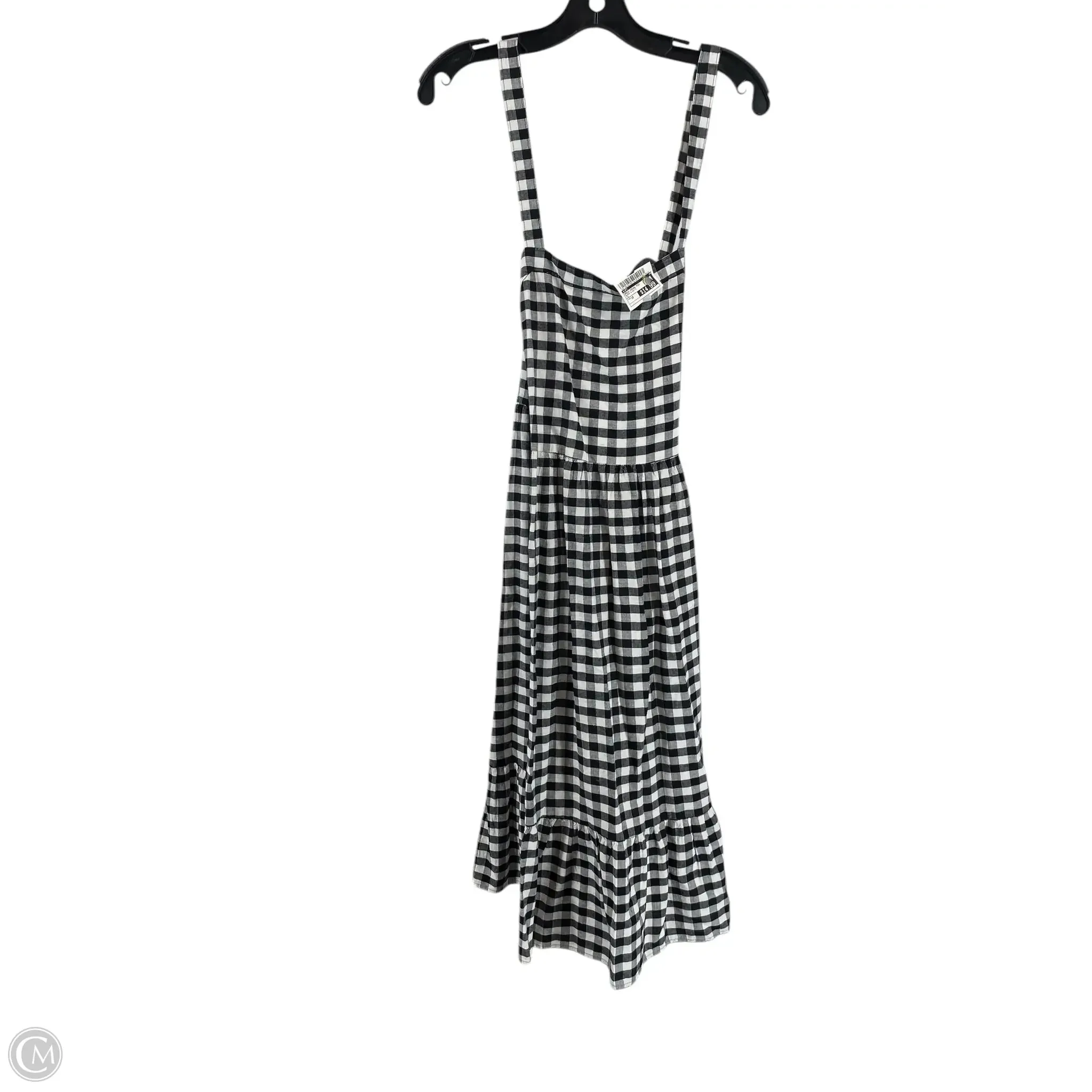 Dress Casual Midi By Loft In Black & White, Size: 10