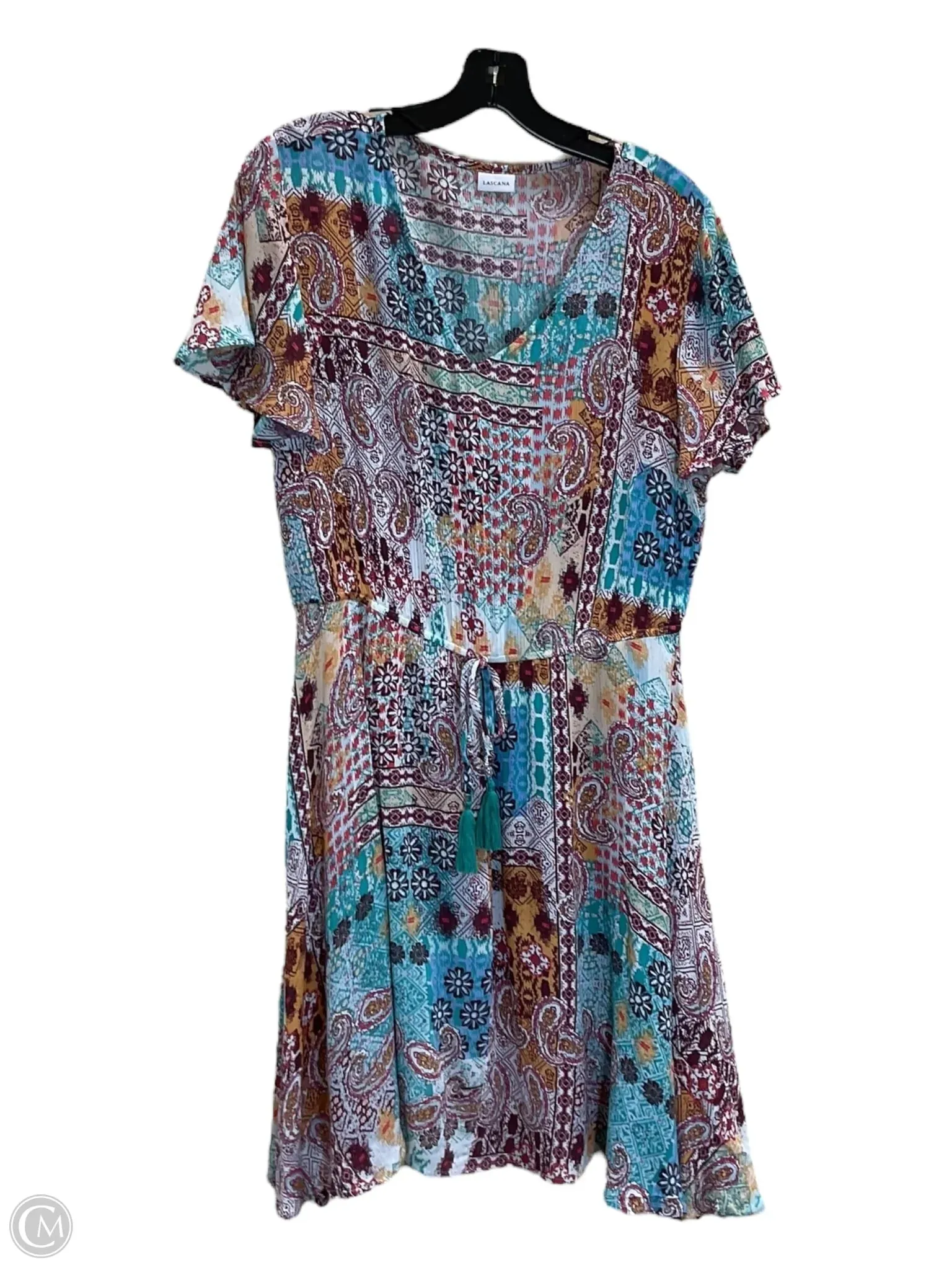 Dress Casual Short By Lascana In Black & Grey, Size: M