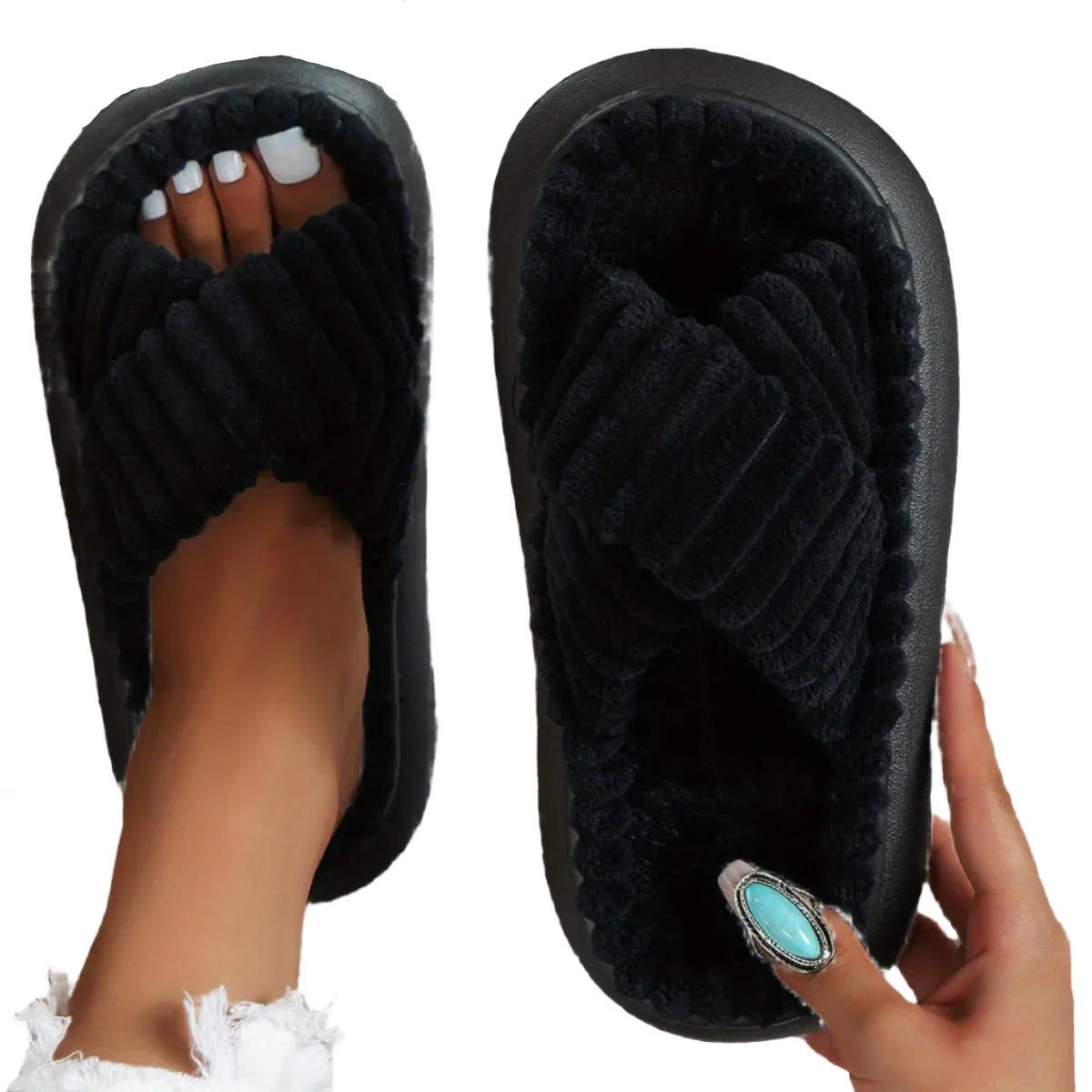Elena – Plushie Soft Plush Home Slippers for Women