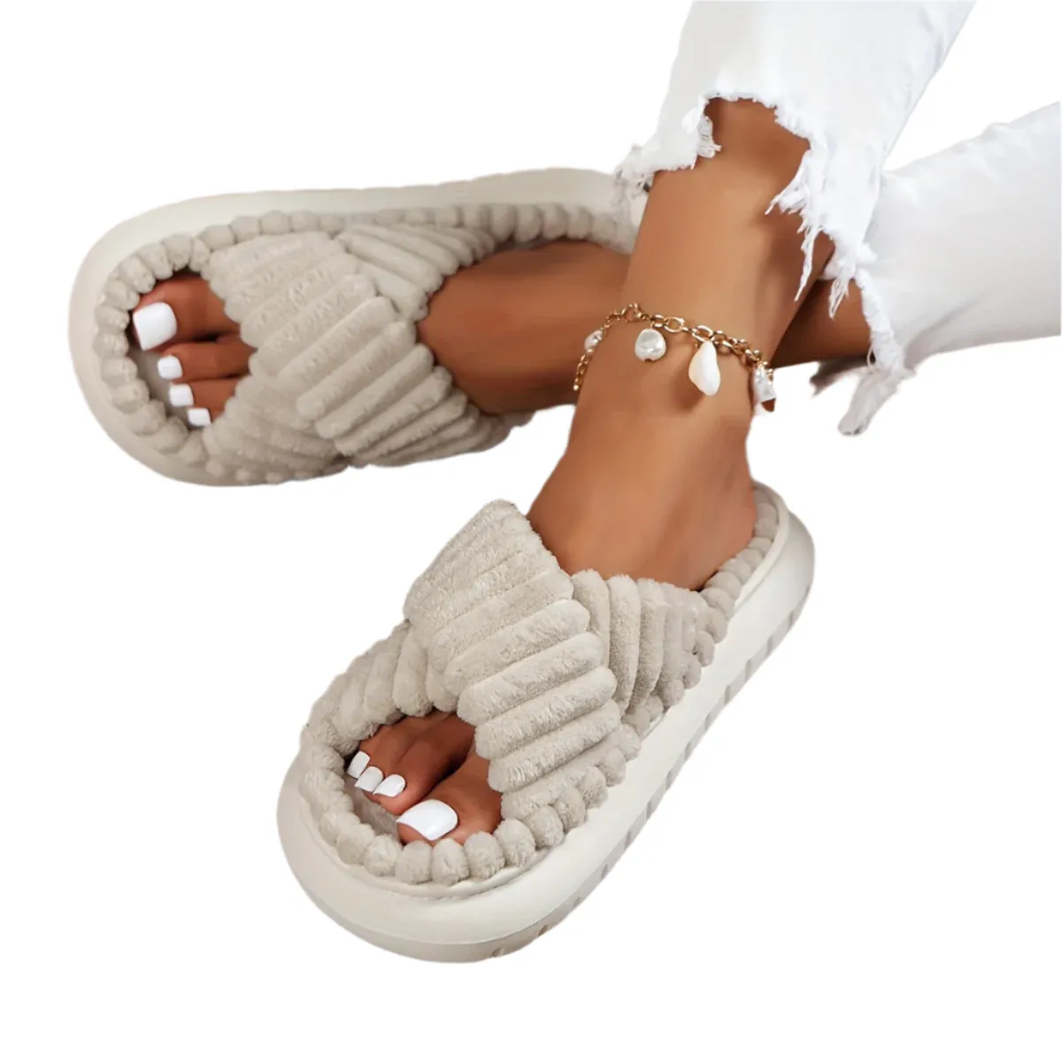 Elena – Plushie Soft Plush Home Slippers for Women