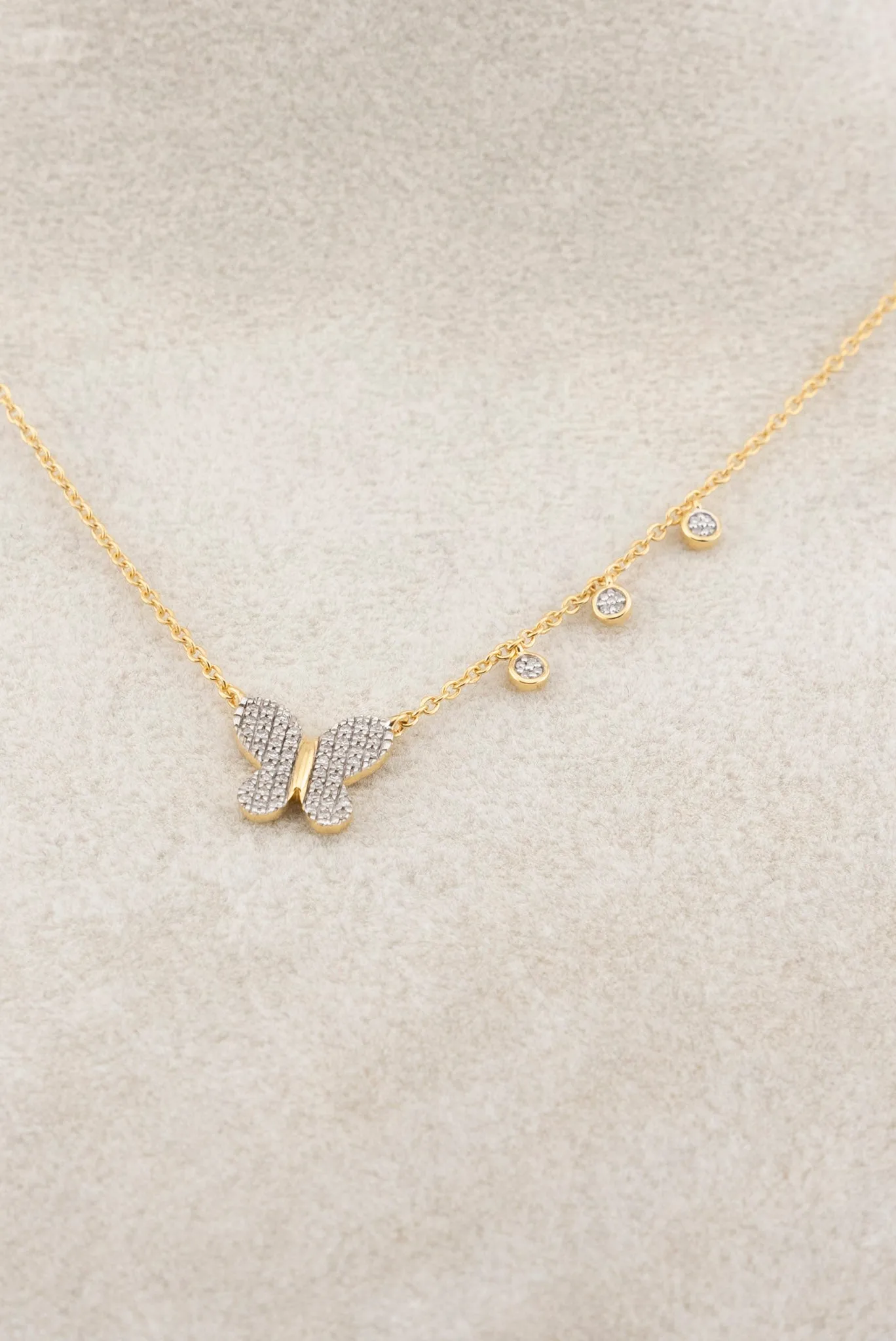 ELLA STEIN Gold/Sterling Butterfly Necklace