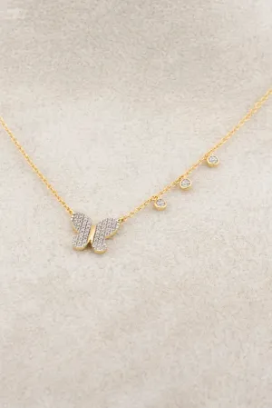 ELLA STEIN Gold/Sterling Butterfly Necklace