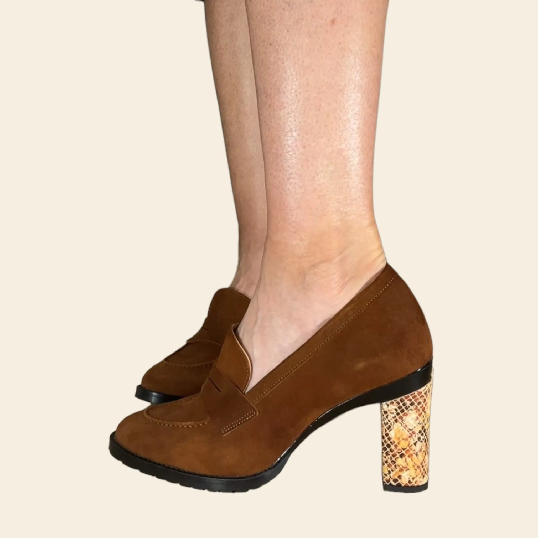 Emma Tobacco Nubuck Loafer