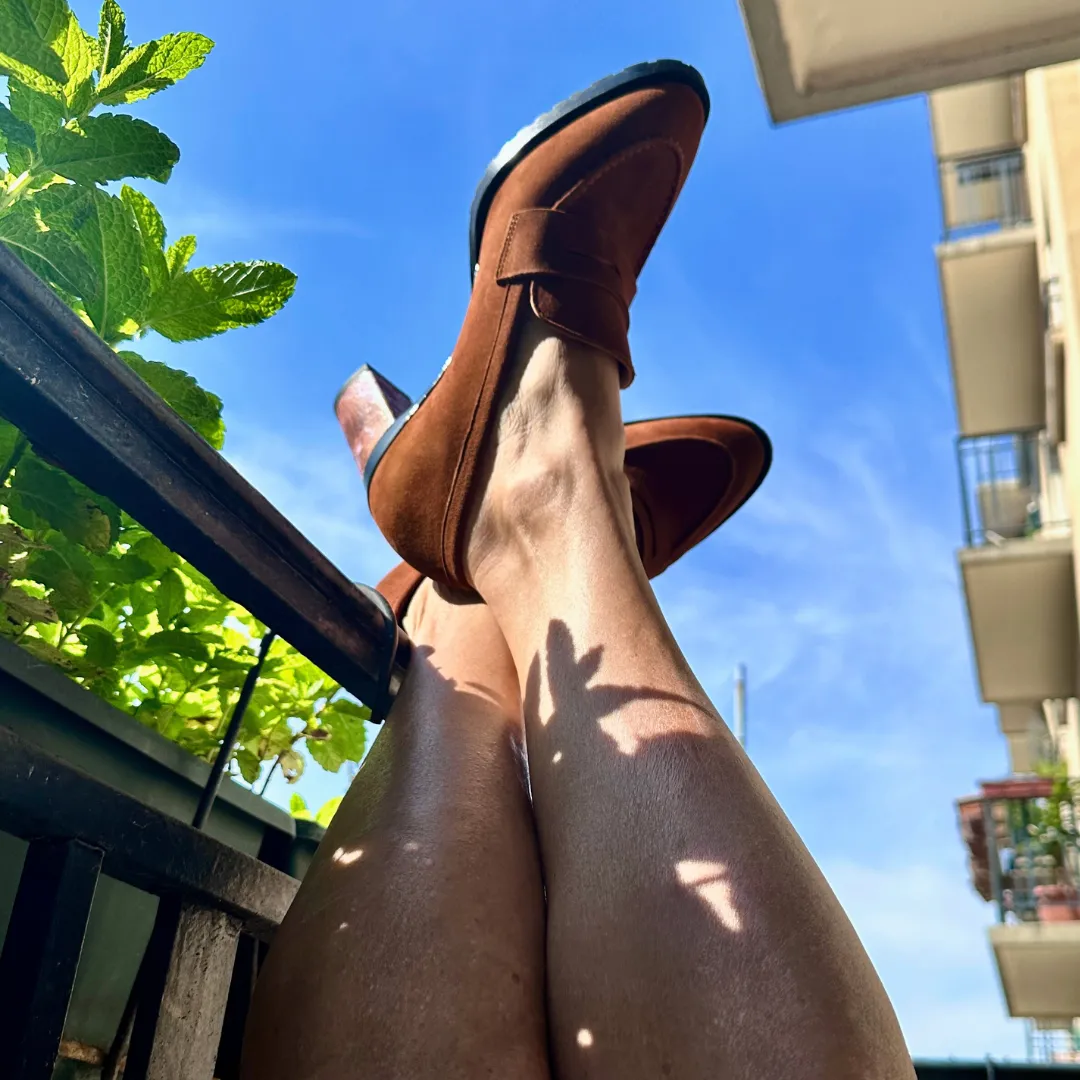 Emma Tobacco Nubuck Loafer