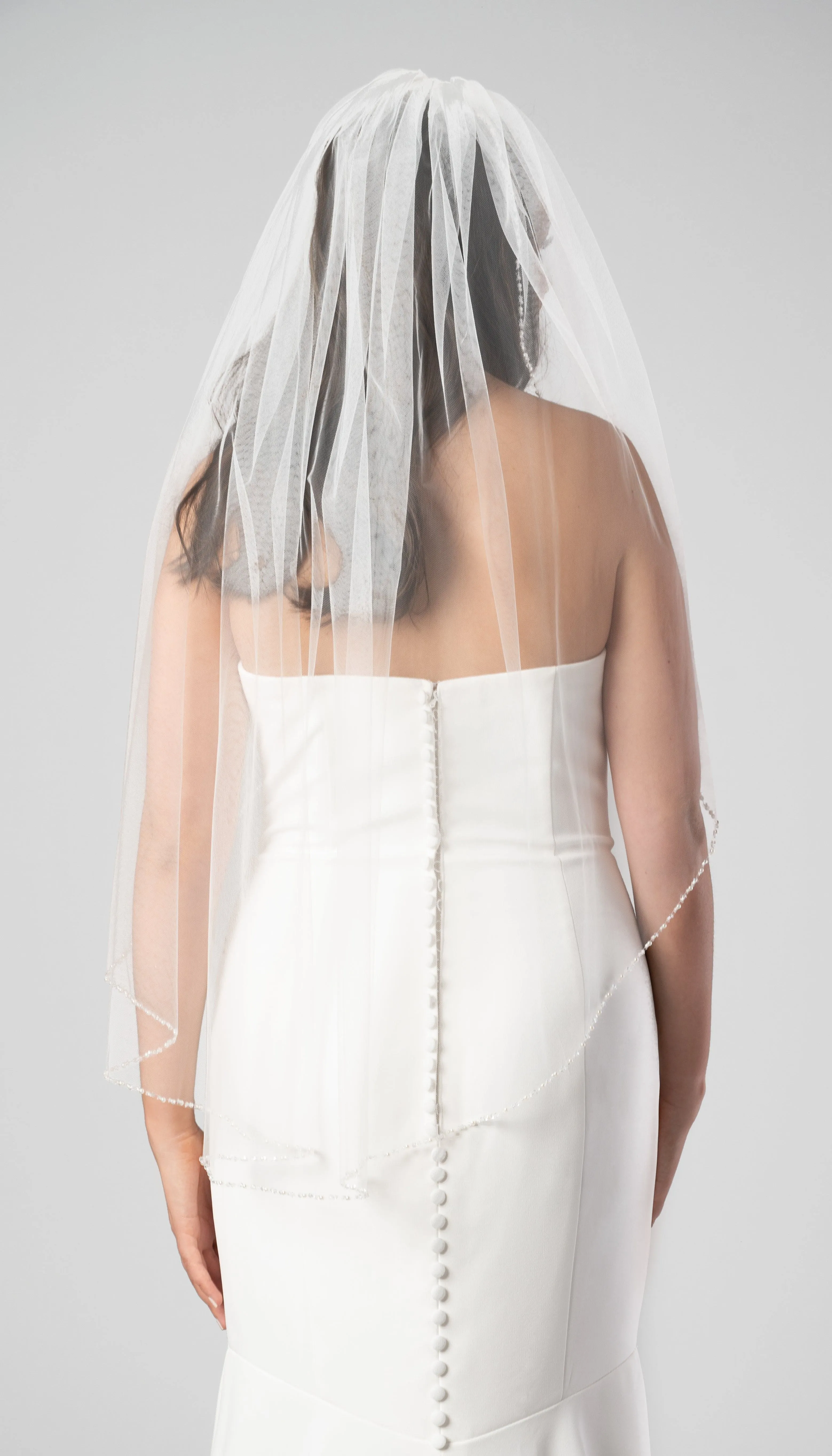 Esther Crystal and Pearl Edge Veil