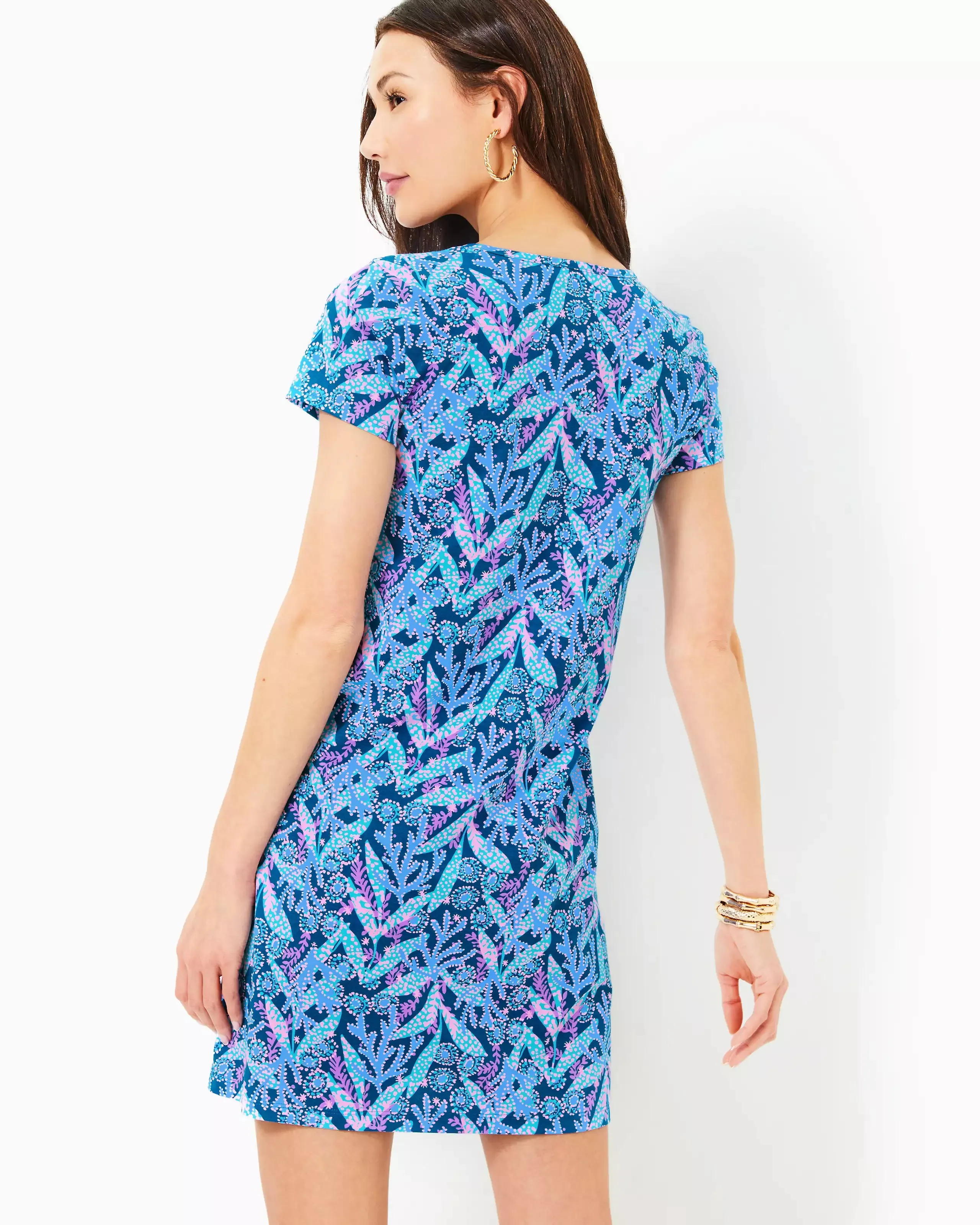 Etta Short Sleeve Dress (Star Gazing)