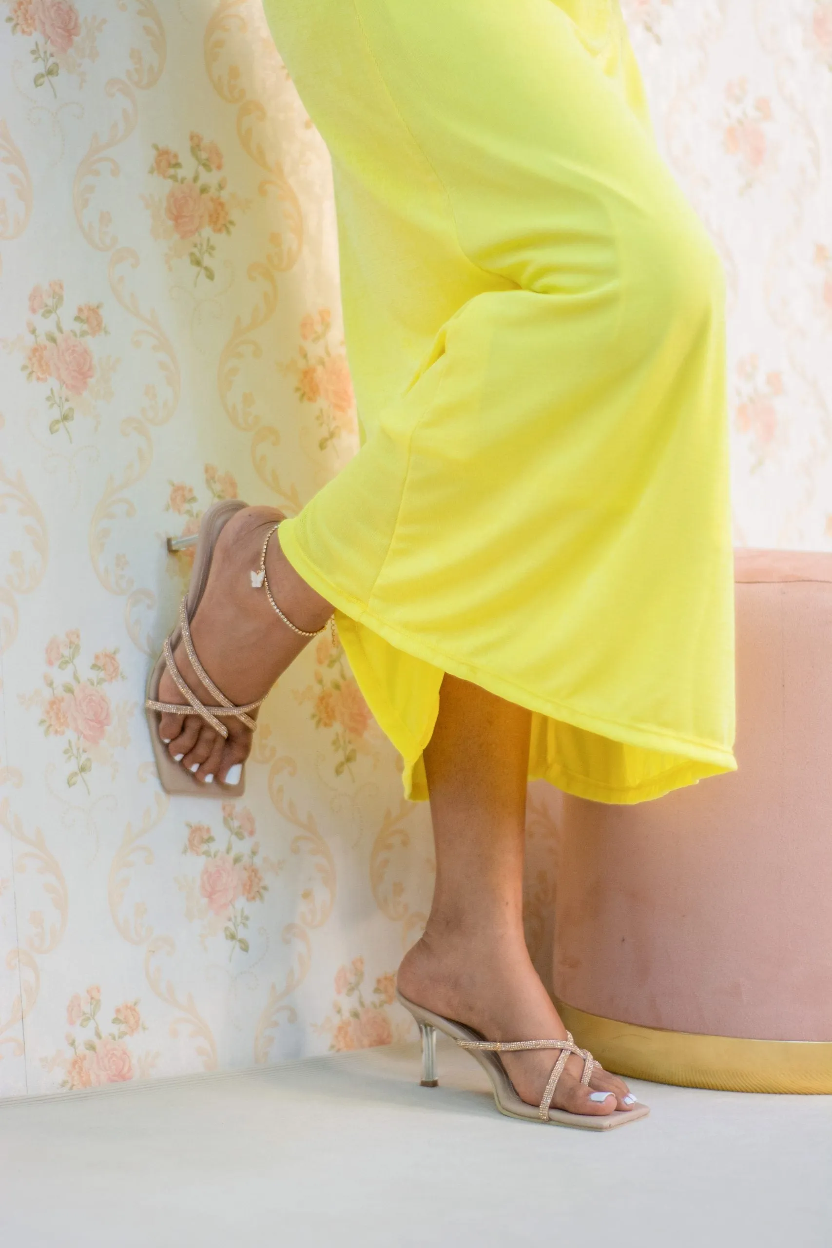 Fallon Pointed Glass Heels
