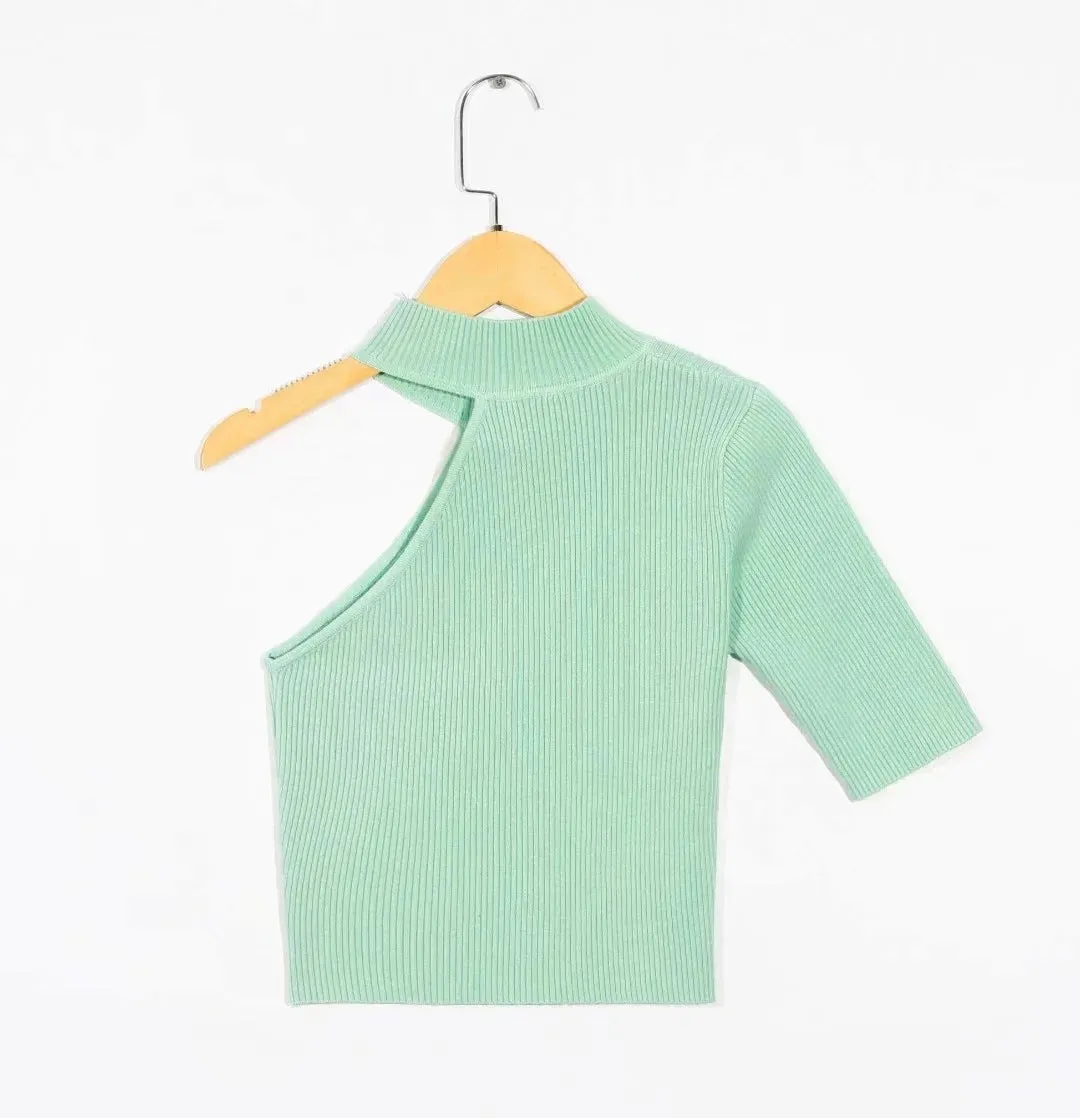 Fashion sex open shoulder Women's T-Shirt