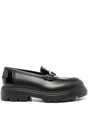 Ferragamo Gancini-plaque loafers