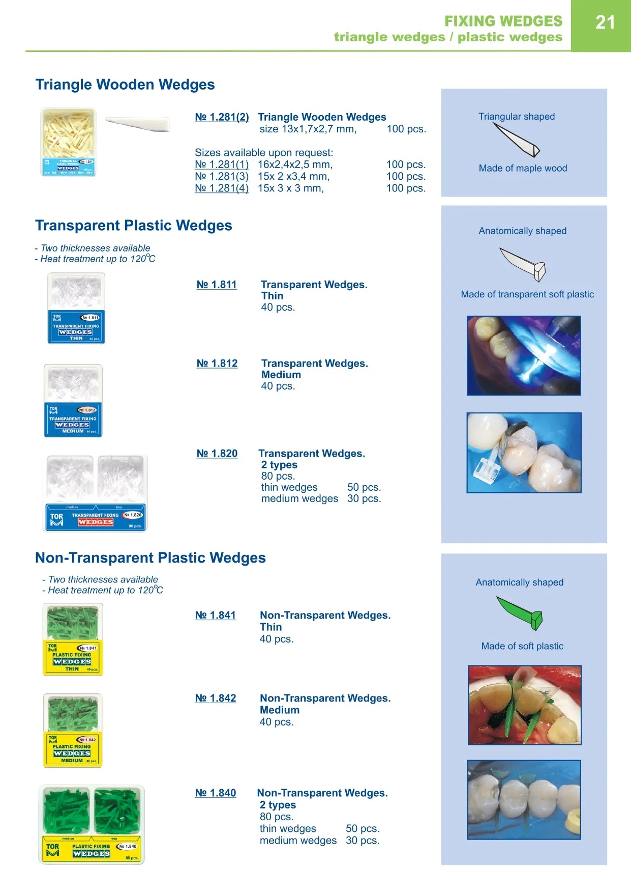 Fixing Transparent Plastic Wedges 80pcs