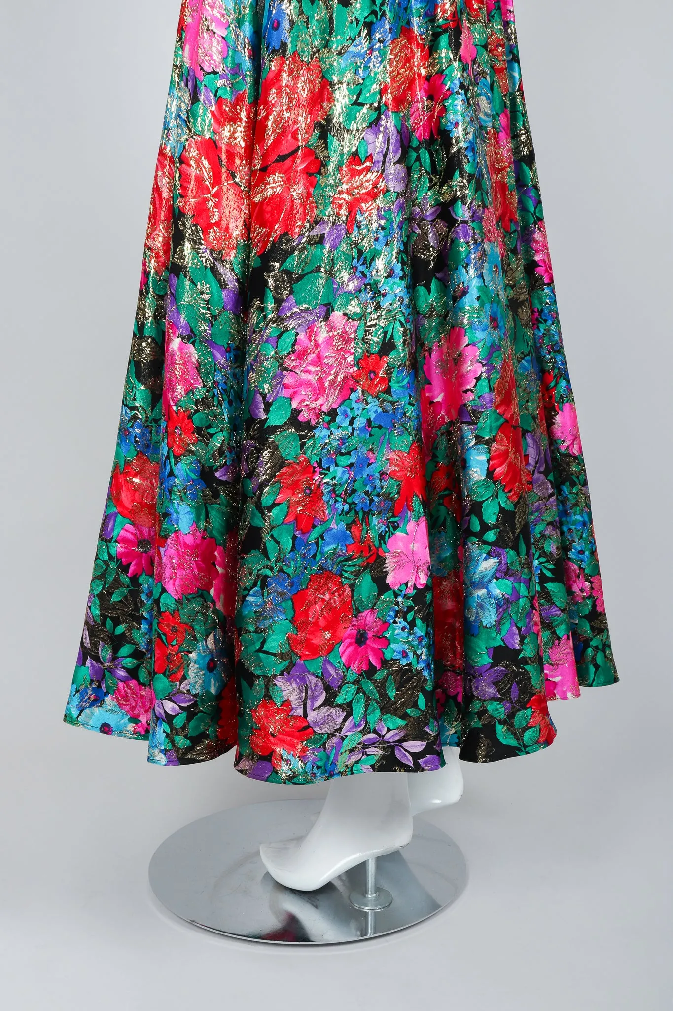 Floral Lamé Skirt