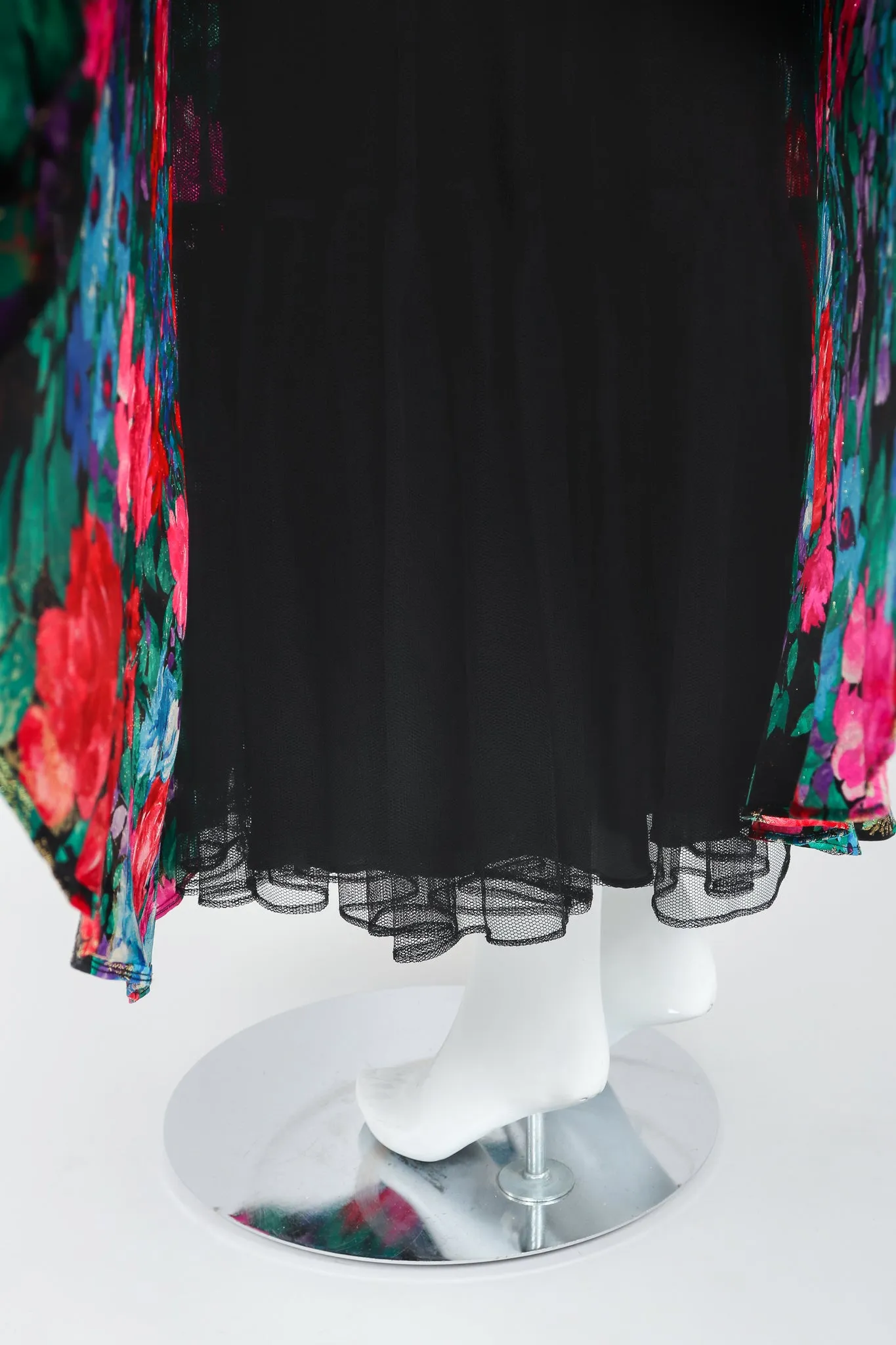 Floral Lamé Skirt