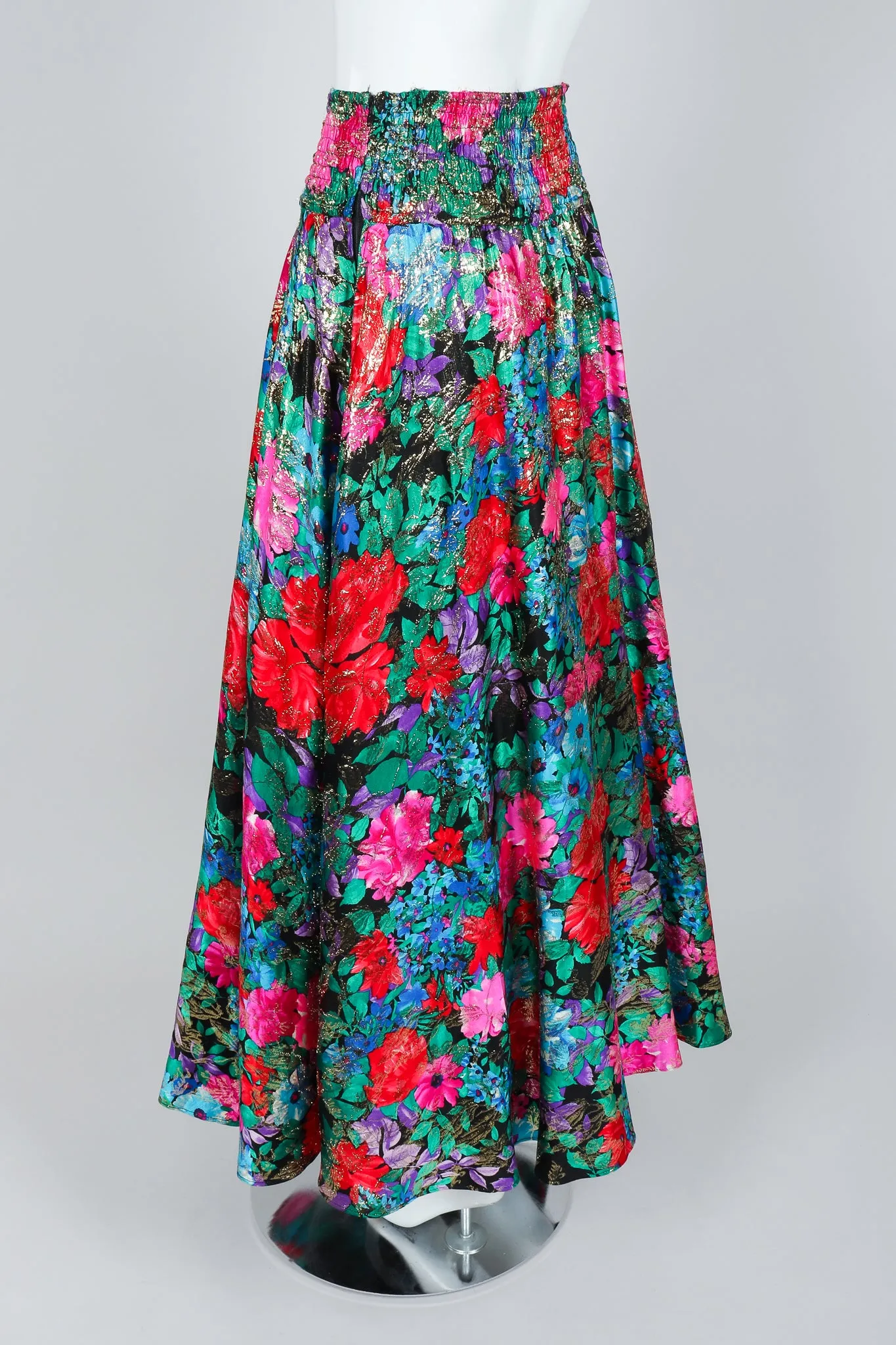 Floral Lamé Skirt