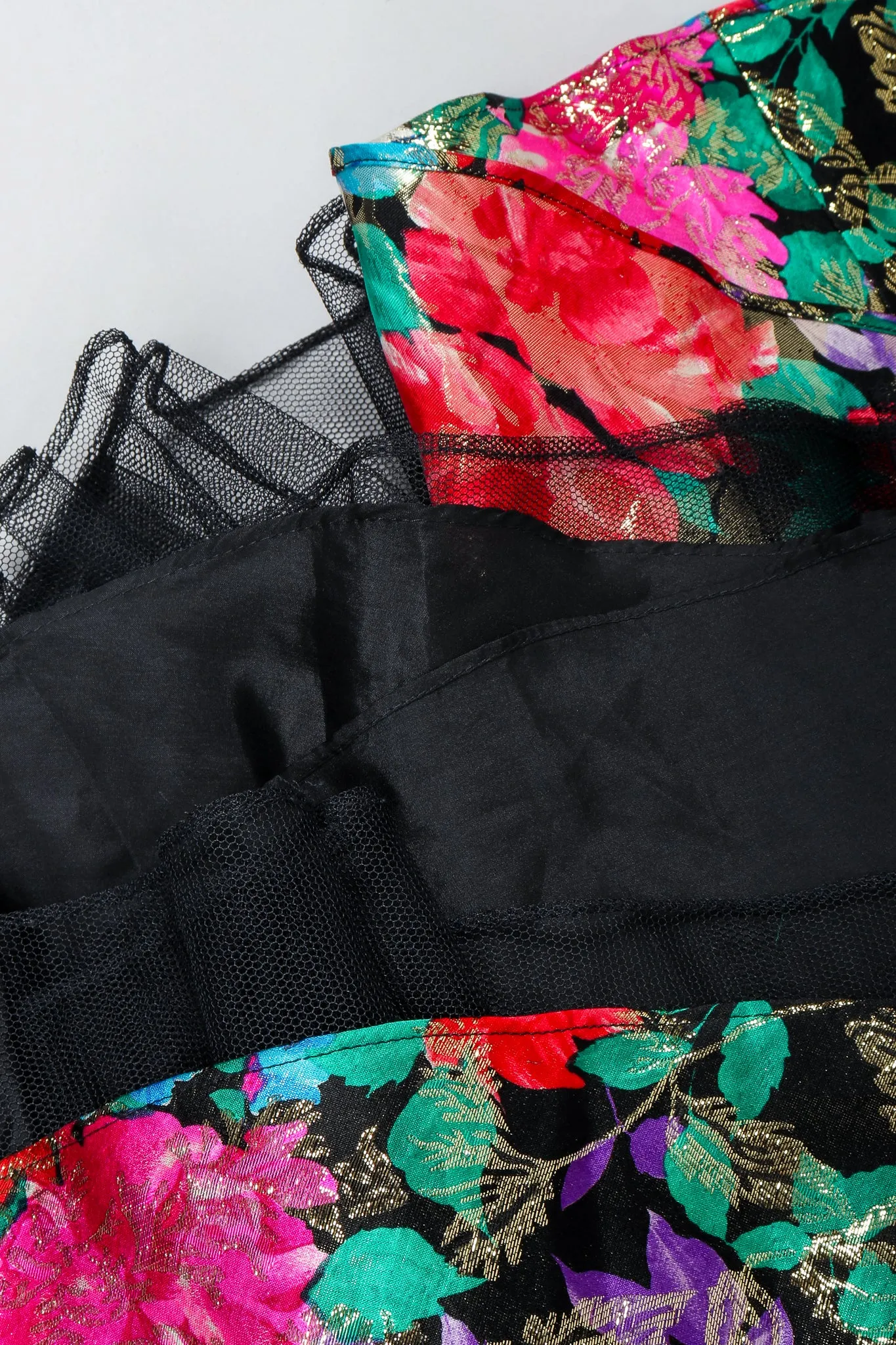 Floral Lamé Skirt