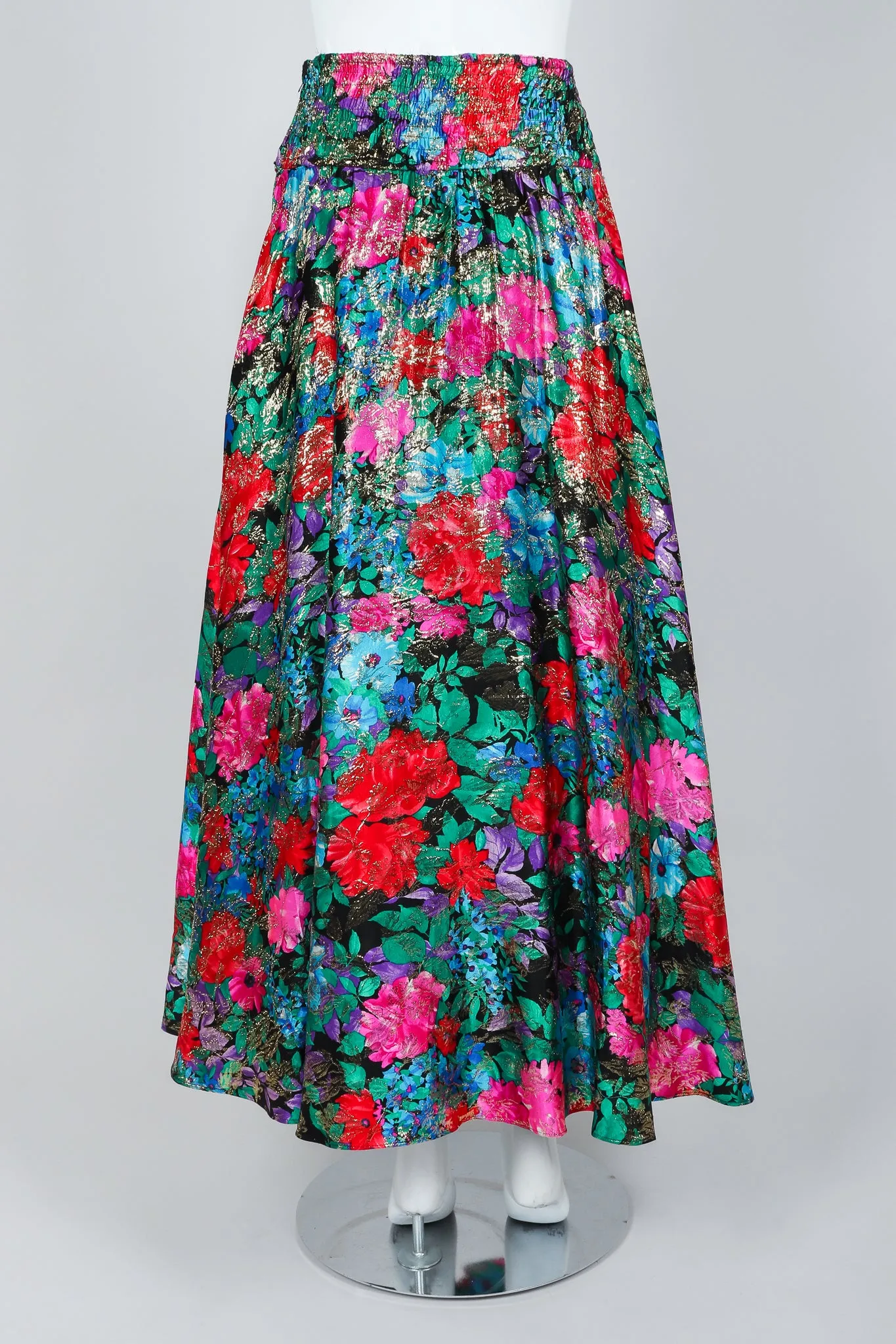 Floral Lamé Skirt