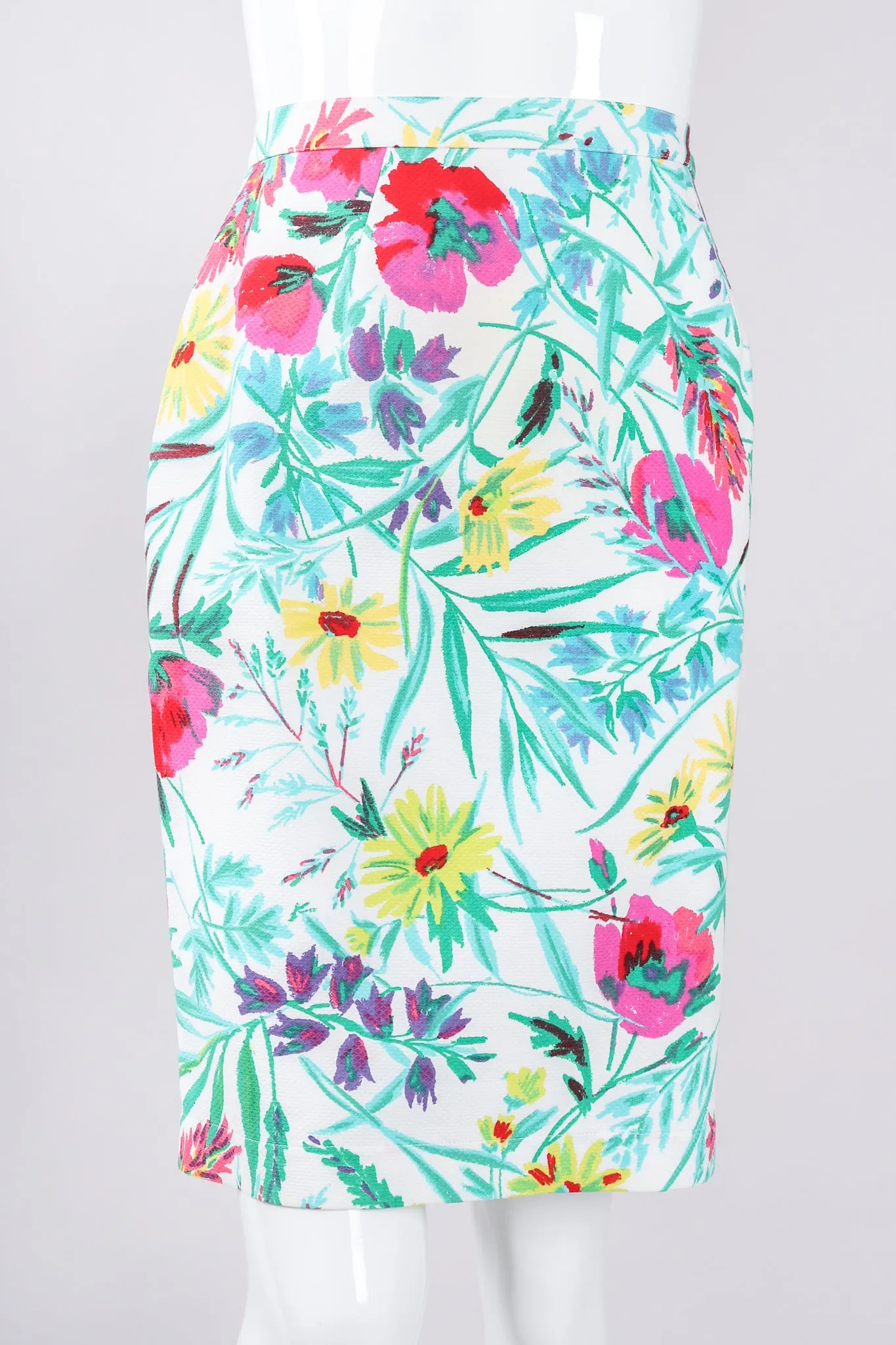 Floral Matelassé Jacket & Skirt Set