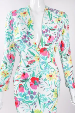 Floral Matelassé Jacket & Skirt Set