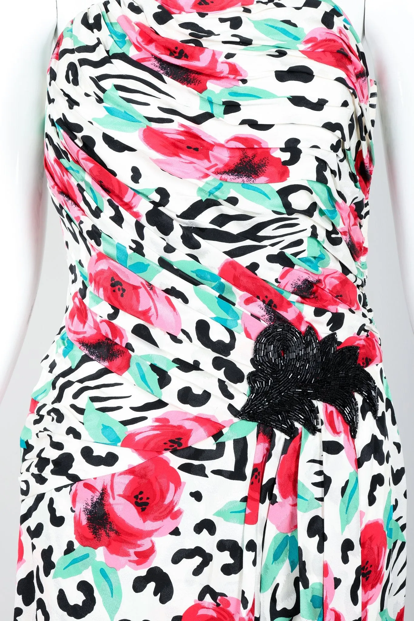 Floral Strapless Cocktail Dress