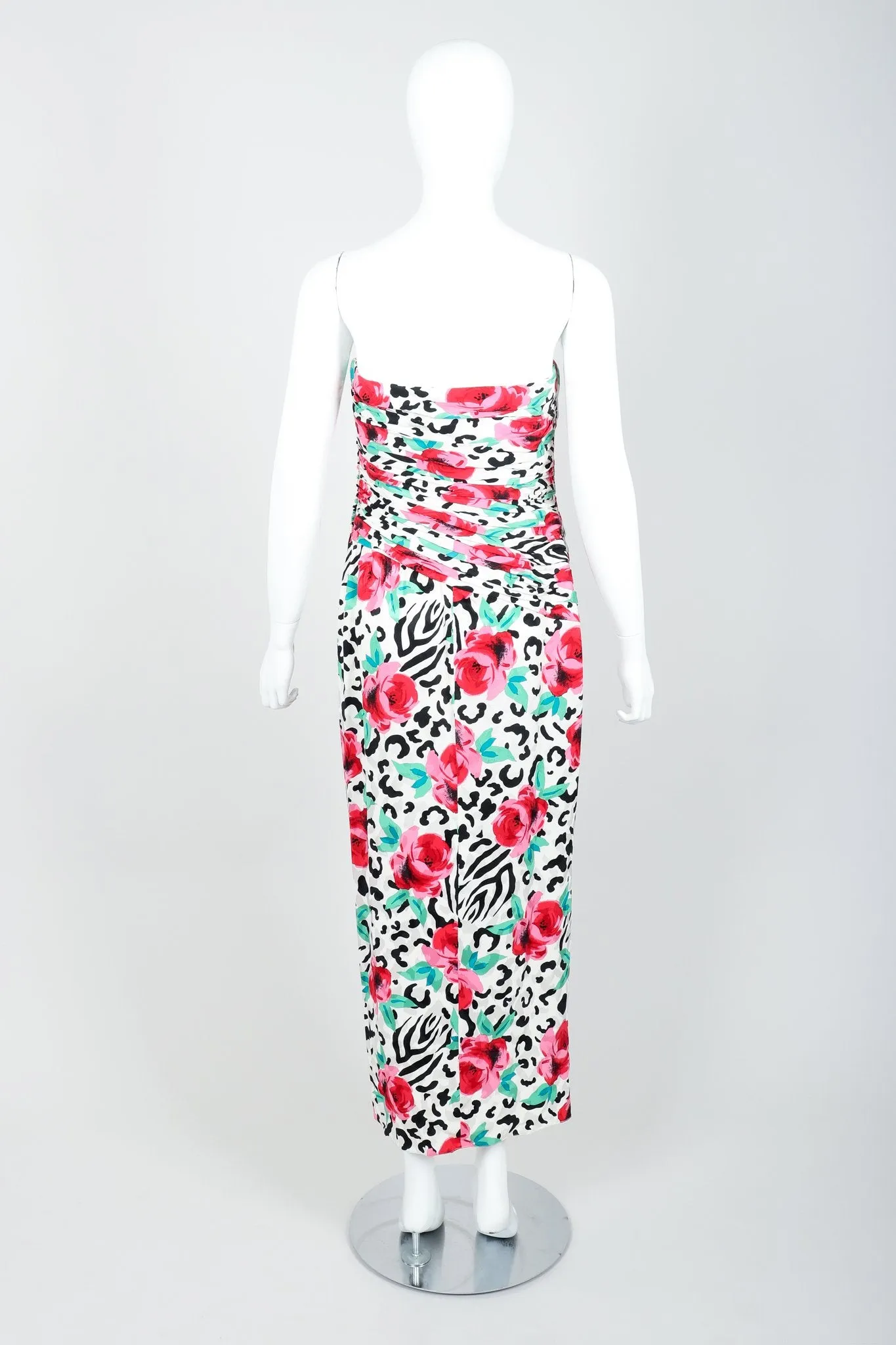 Floral Strapless Cocktail Dress