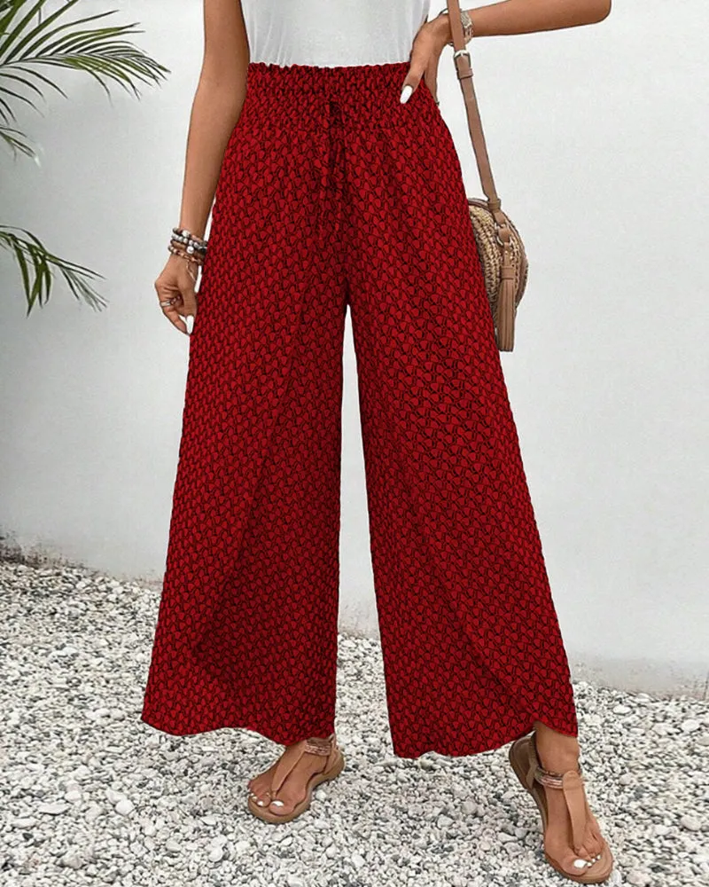 Flowing Aura™ | Women's Wide-Leg Trousers | Lightweight Fabric, Elastic Waist, Casual Comfort