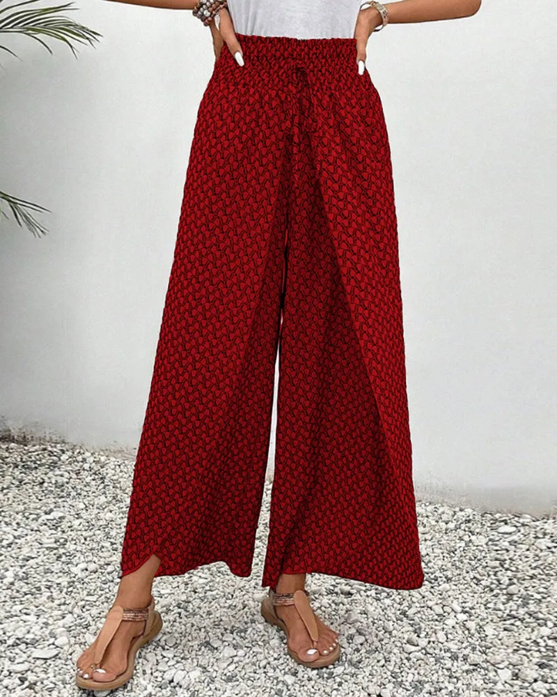 Flowing Aura™ | Women's Wide-Leg Trousers | Lightweight Fabric, Elastic Waist, Casual Comfort