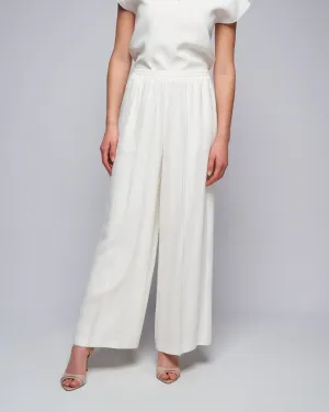 fluid ottoman wide leg pants - pure