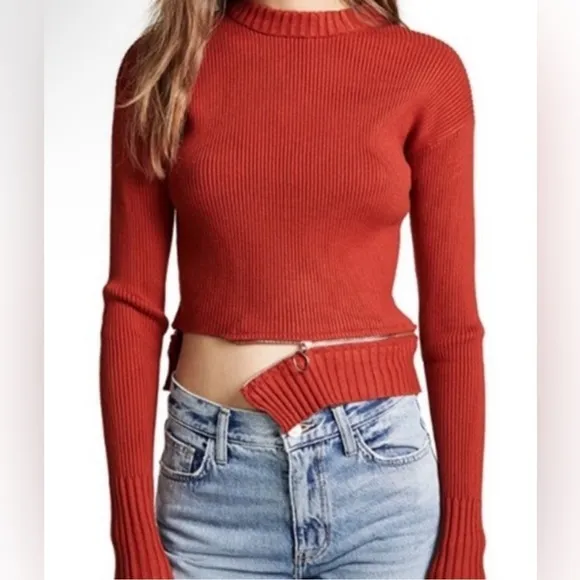 For Love &amp; Lemons Women's Long Sleeve Crew Neck Sweater Size XS