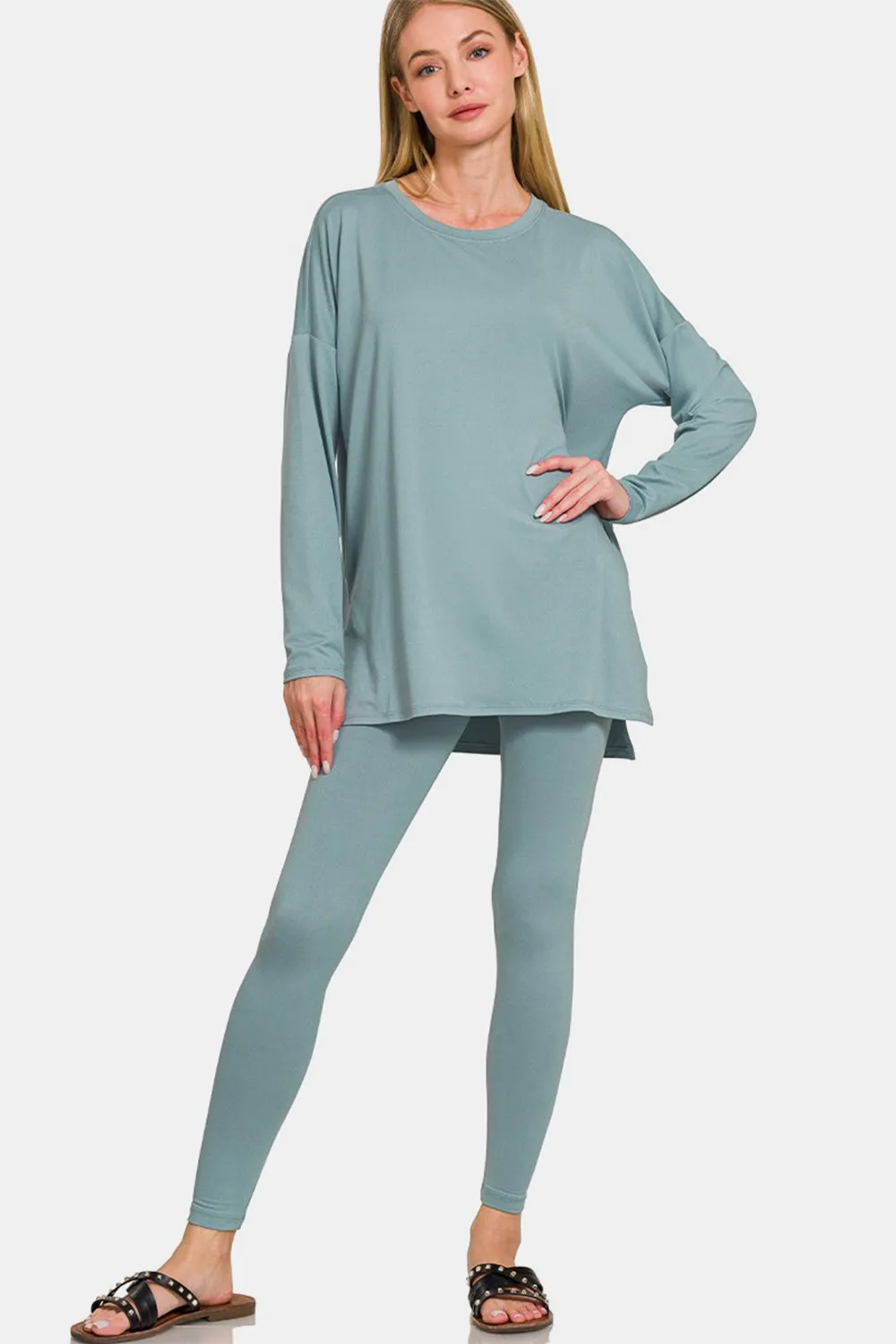 Full Size Leggings Lounge Set