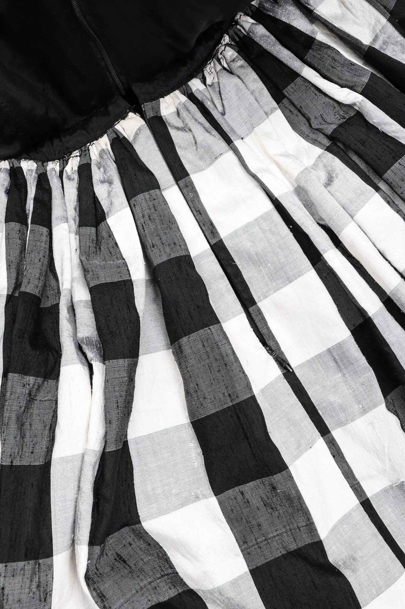 Gingham Bustier Ball Gown