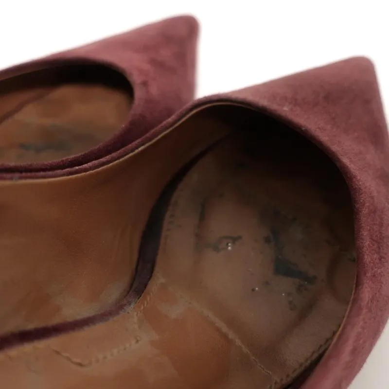 Givenchy Pointed Toe Pumps Burgundy Suede Size 37