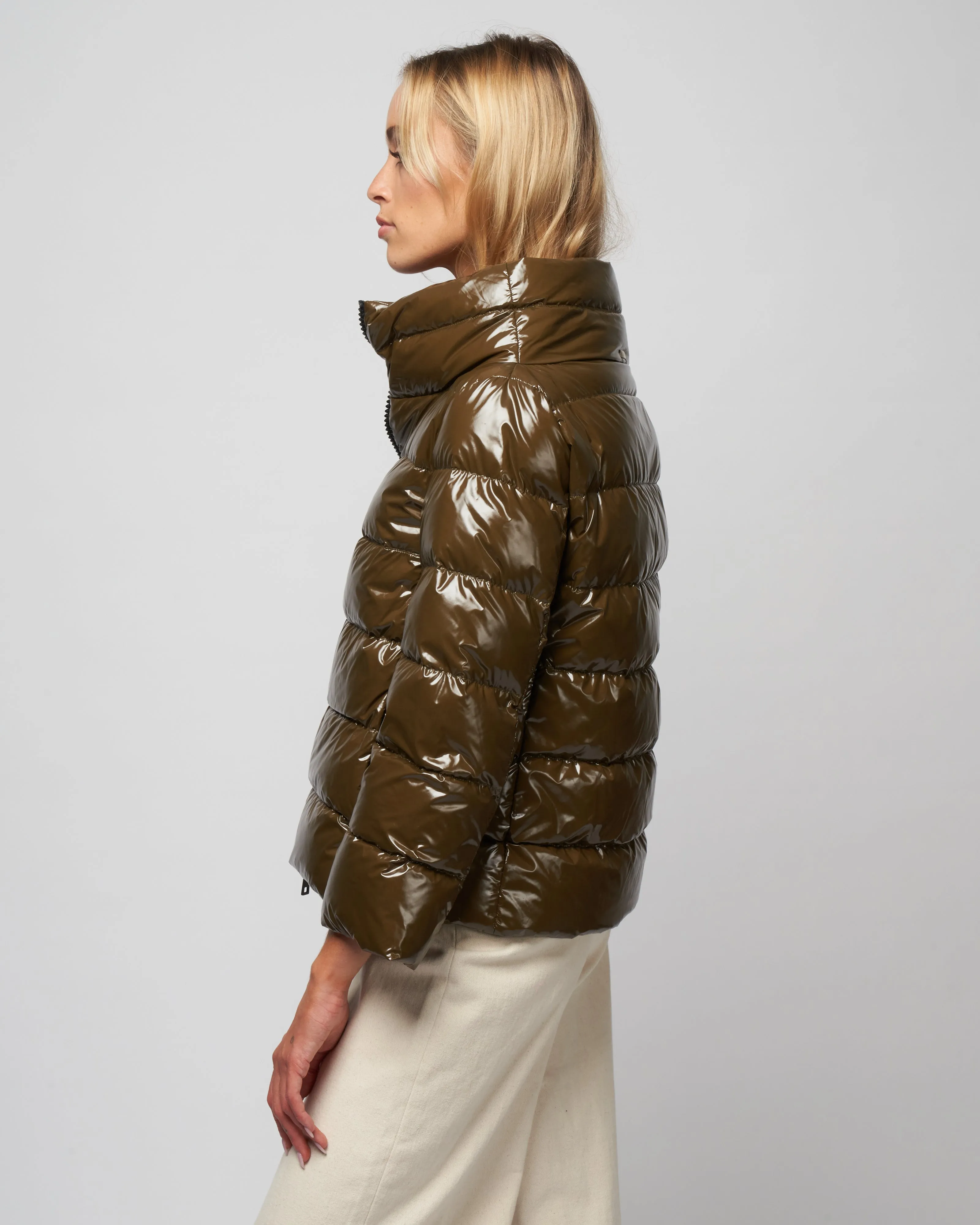 gloss short jacket - verde militare