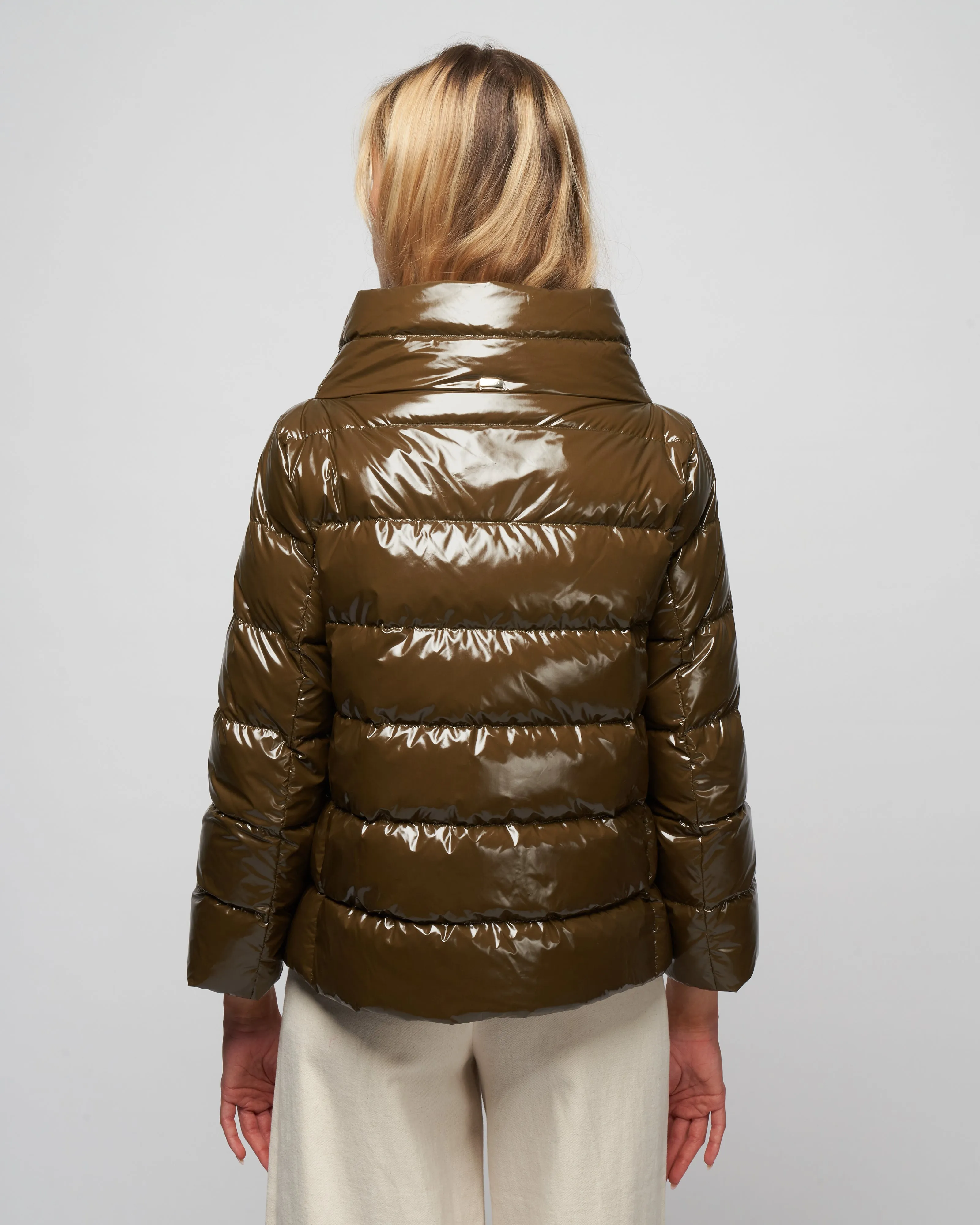 gloss short jacket - verde militare