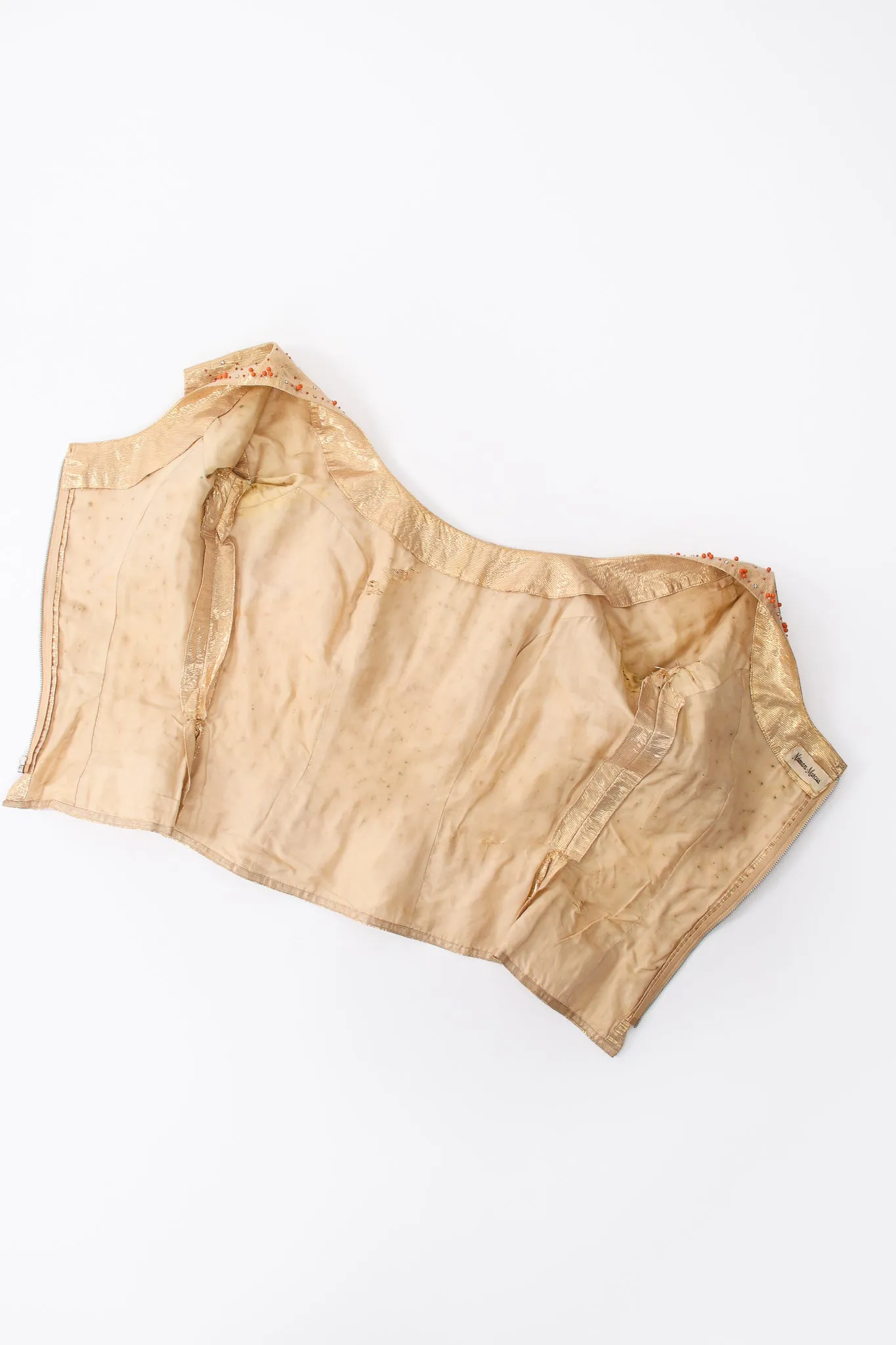 Gold Lamé Top & Pleated Palazzo Pant Set