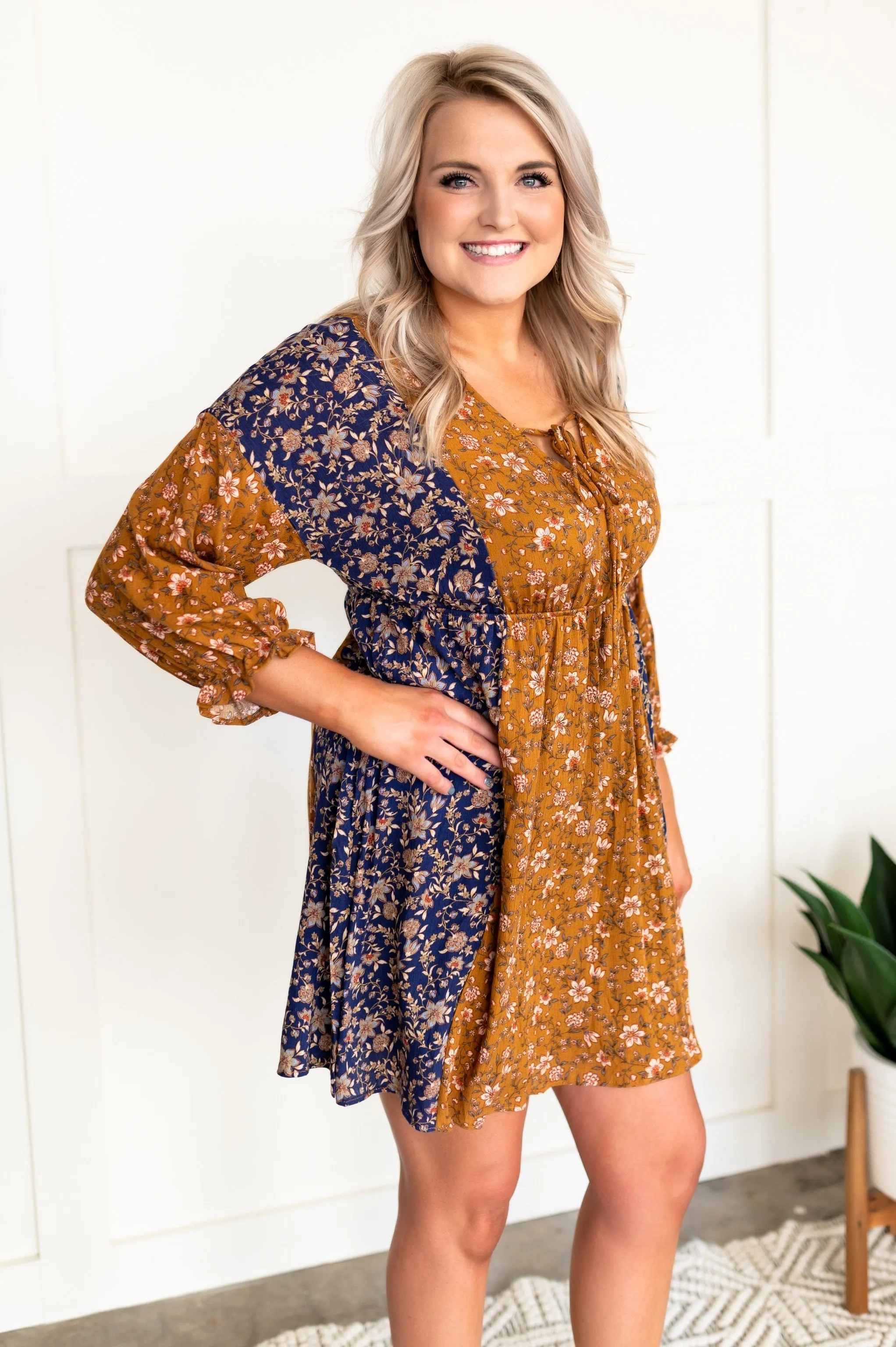 Golden State of Mind Sleeved Dress In Camel