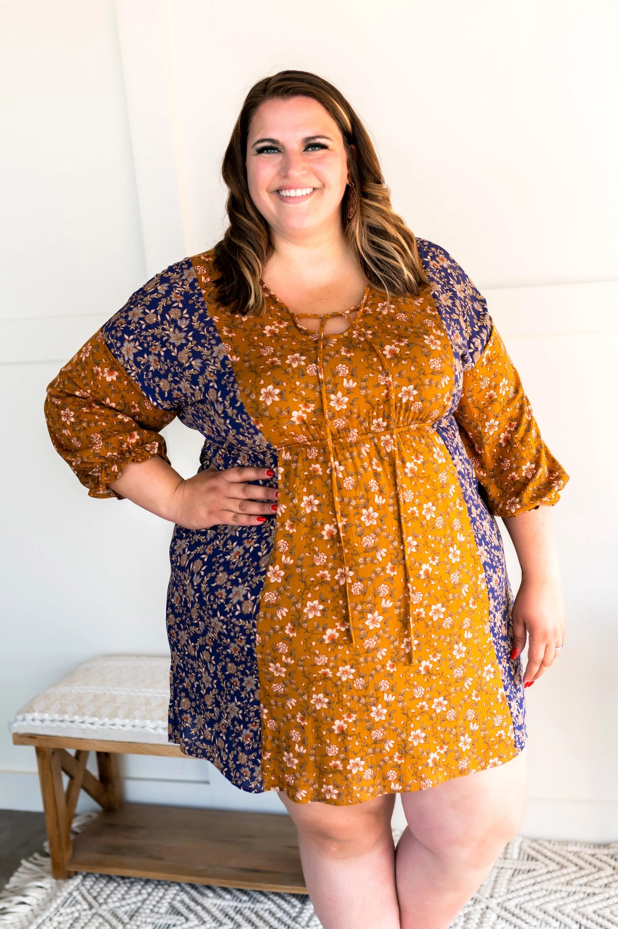 Golden State of Mind Sleeved Dress In Camel