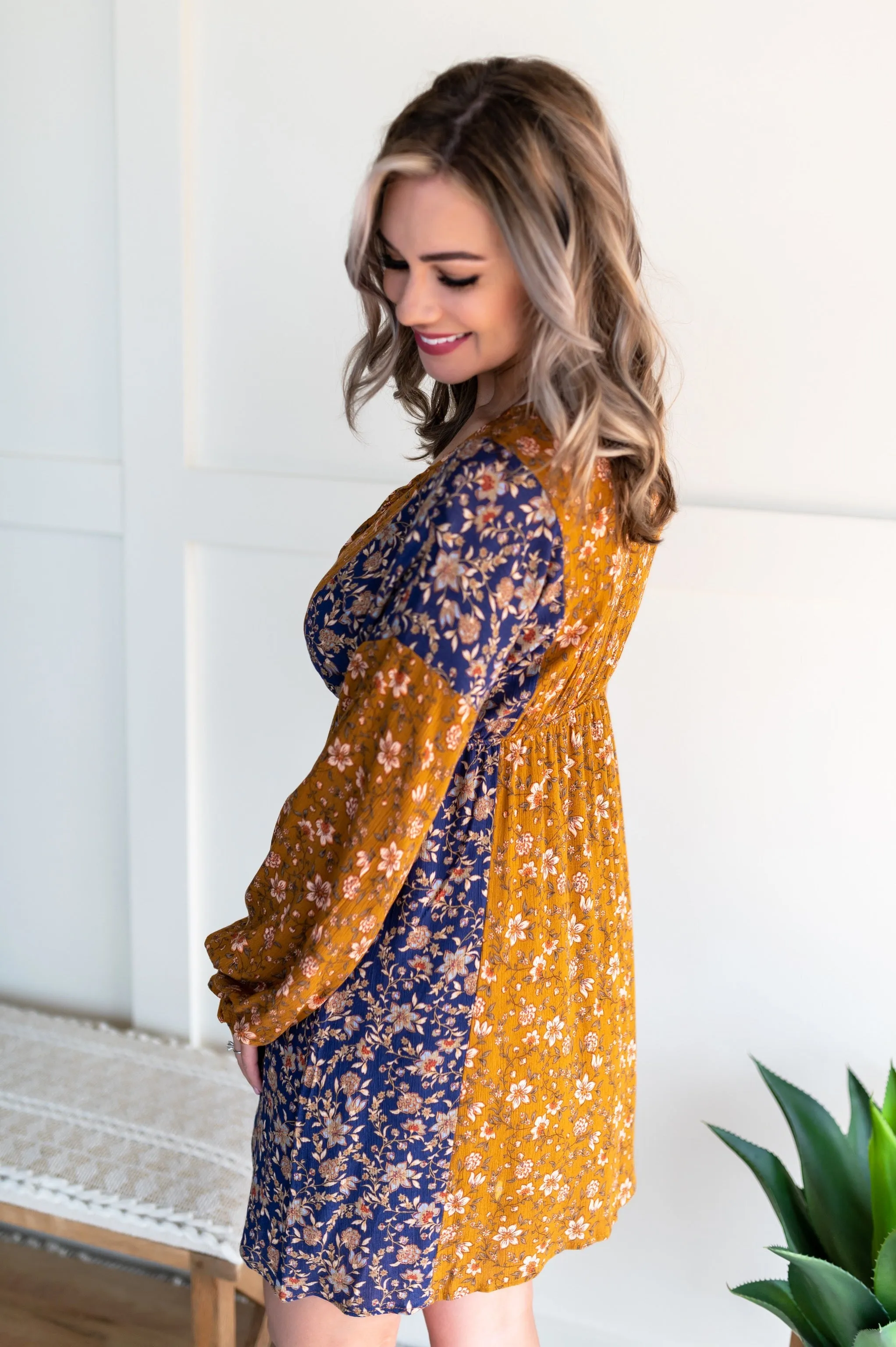 Golden State of Mind Sleeved Dress In Camel