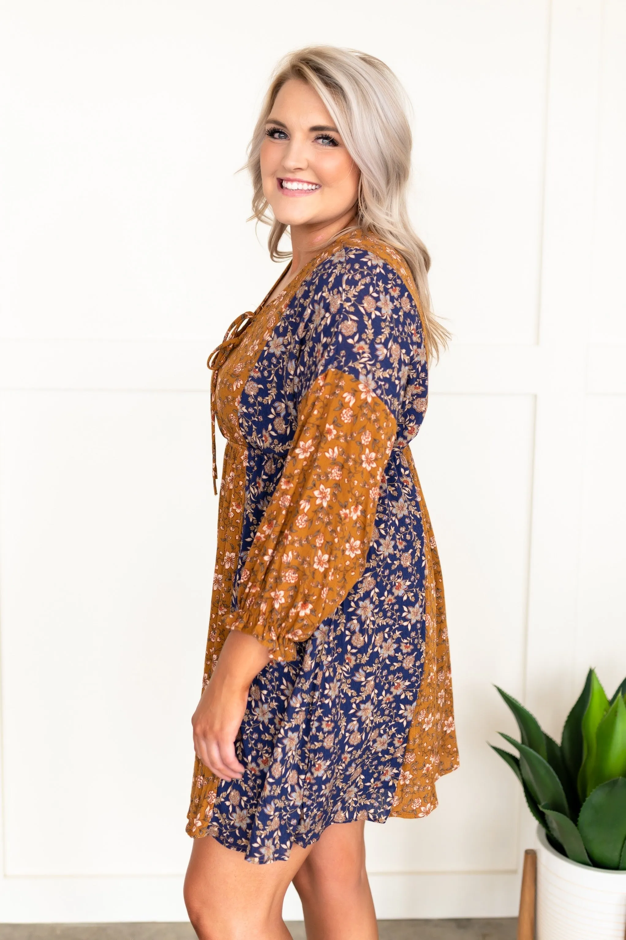 Golden State of Mind Sleeved Dress In Camel