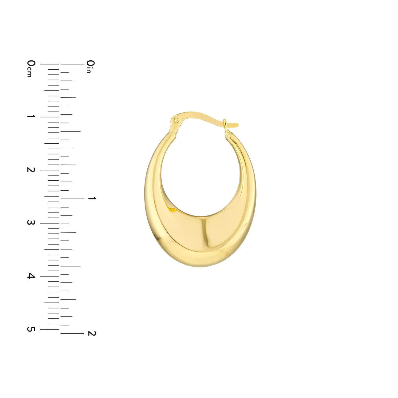 Graduated Puff Polished Hoop Earrings