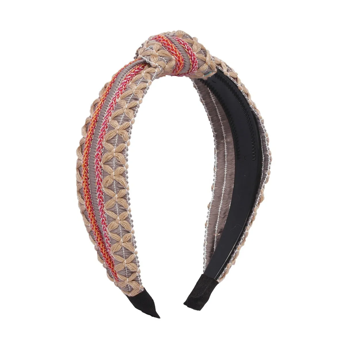 Gray Weave Knot Headband