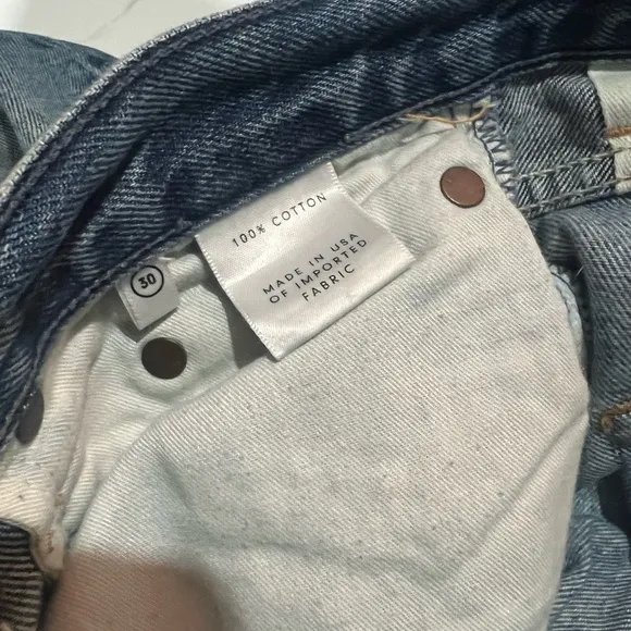 GRLFRND Women's Karolina High-Rise Straight Denim Jeans Button Fly Size 30